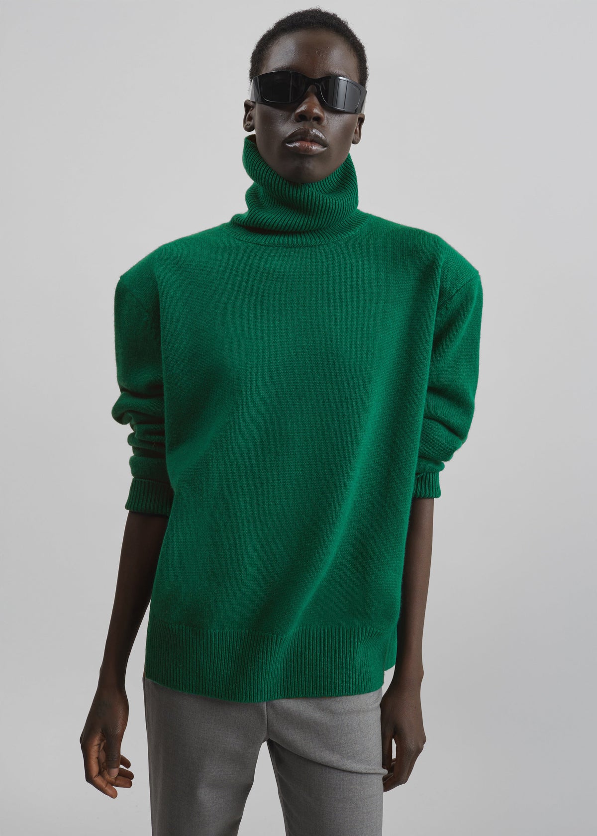 Gala Padded Knit Turtleneck - Forest Green – view 2 of 6