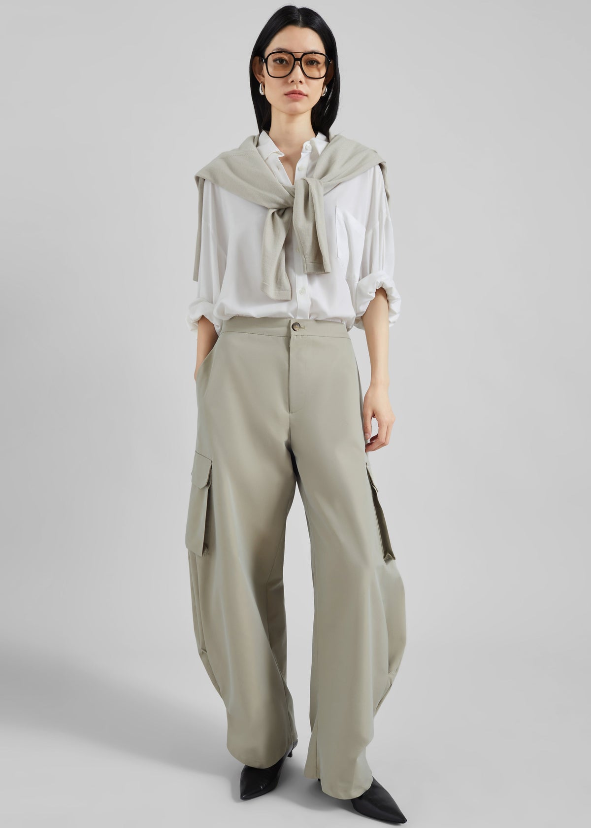 Geilo Barrel Leg Pants - Beige – view 2 of 9