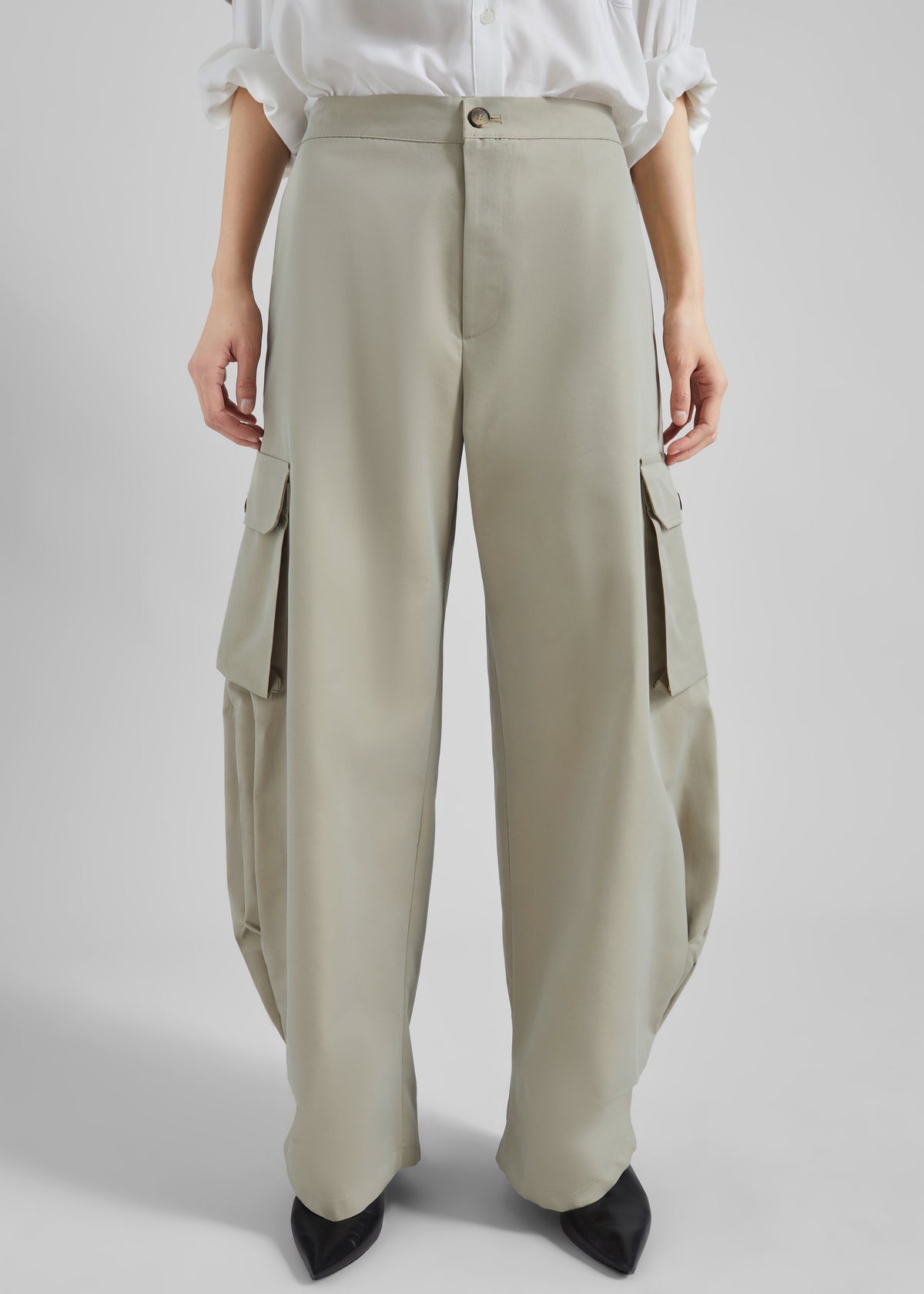 Geilo Barrel Leg Pants - Beige – view 4 of 9