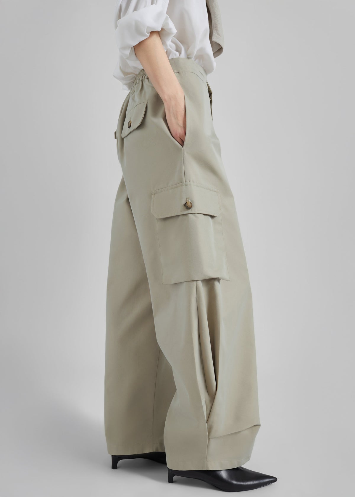Geilo Barrel Leg Pants - Beige – view 6 of 9