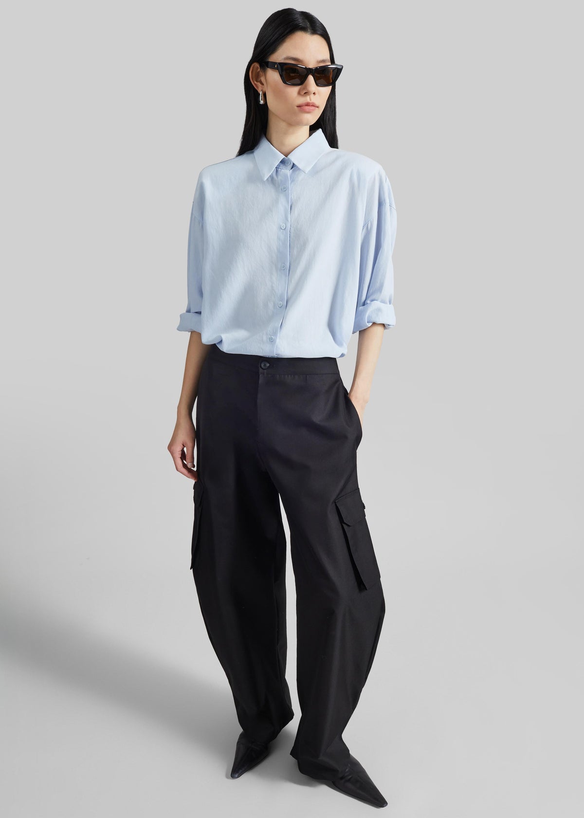 Geilo Barrel Leg Pants - Black – view 1 of 8