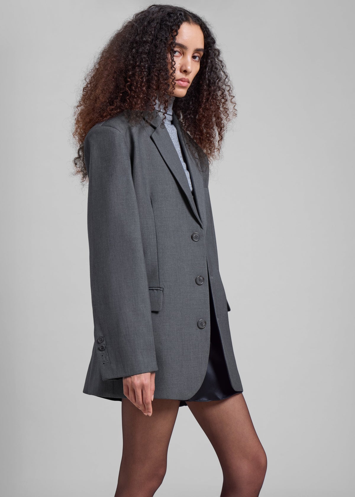 Gelso Oversized Blazer - Dark Grey Melange – view 3 of 14