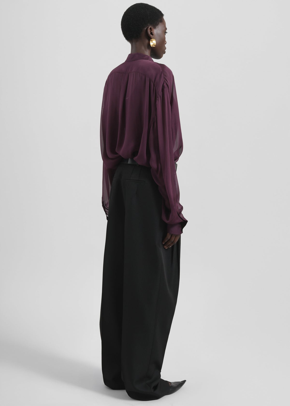 Gelso Pleated Twill Trousers - Black – view 8 of 9
