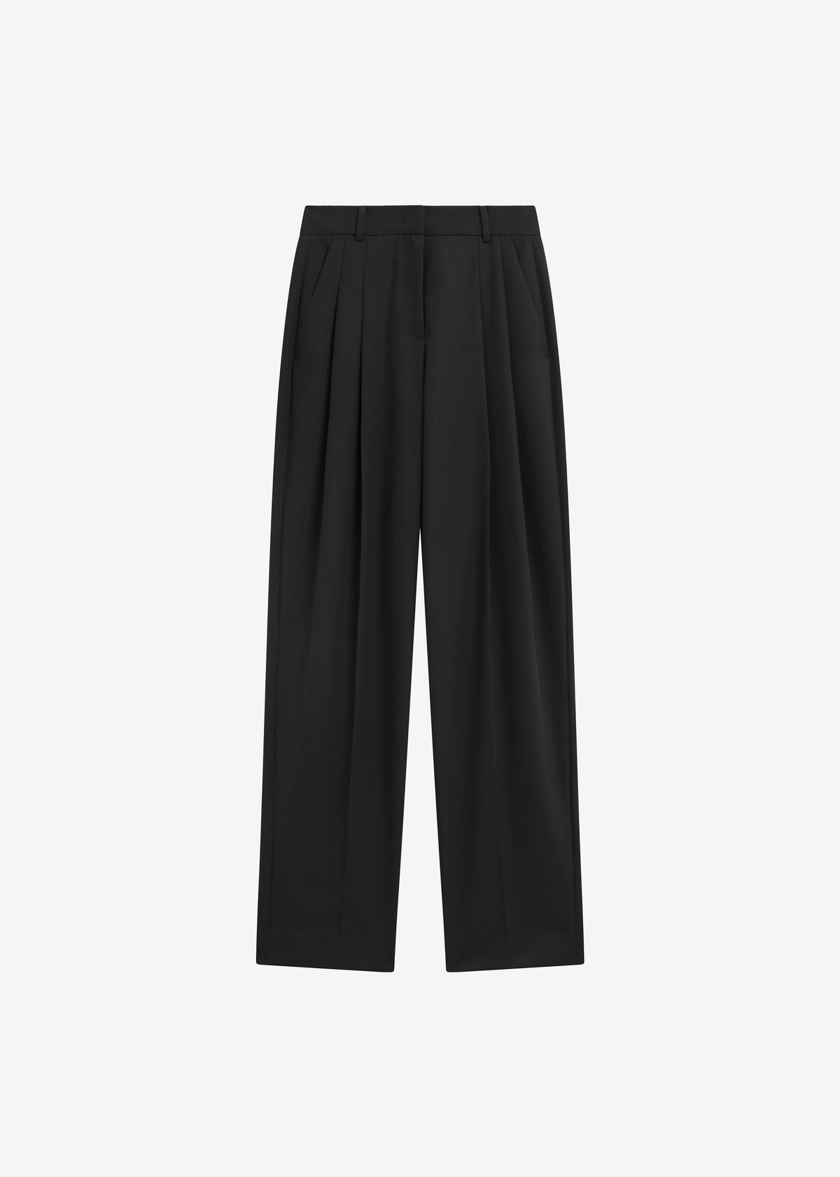 Gelso Pleated Twill Trousers - Black – view 9 of 9