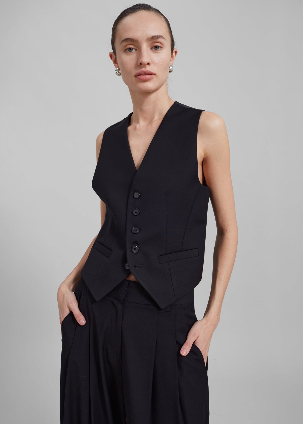 Gelso Waistcoat - Black – view 1 of 7
