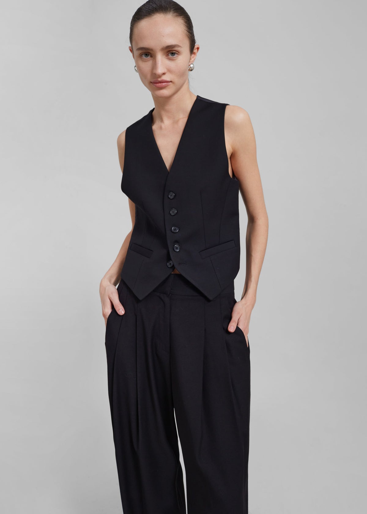 Gelso Waistcoat - Black – view 4 of 7