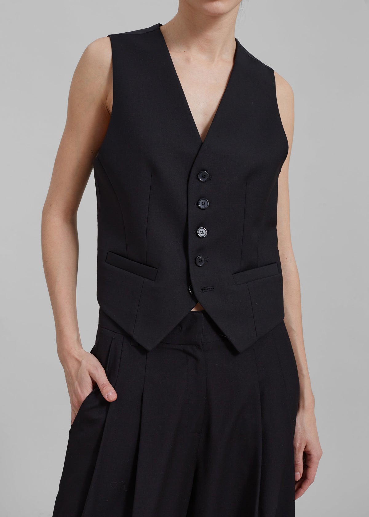 Gelso Waistcoat - Black – view 2 of 7