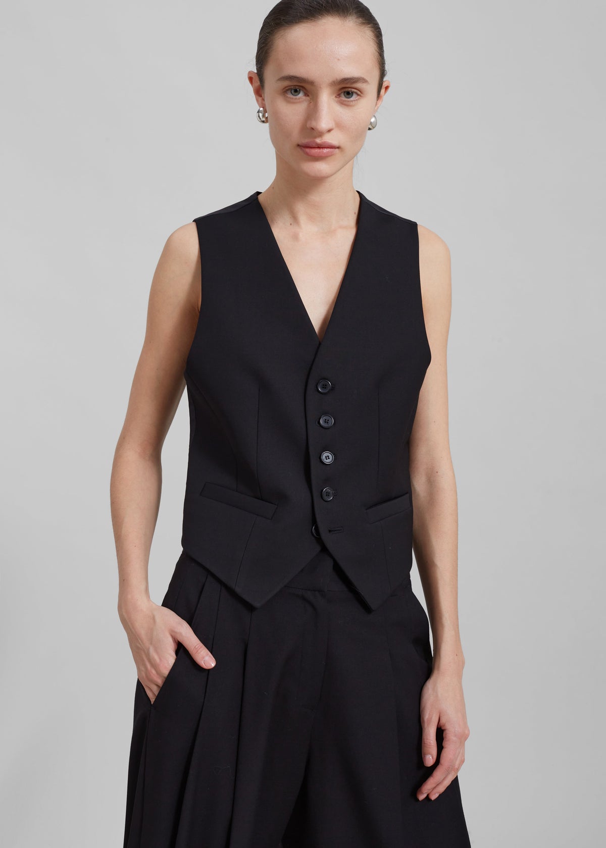 Gelso Waistcoat - Black – view 5 of 7
