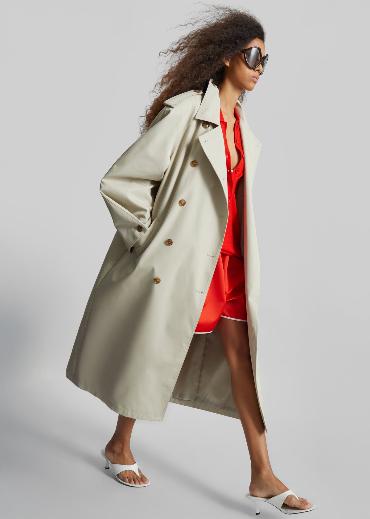 Genoa Padded Trench Coat - Beige – view 3 of 6