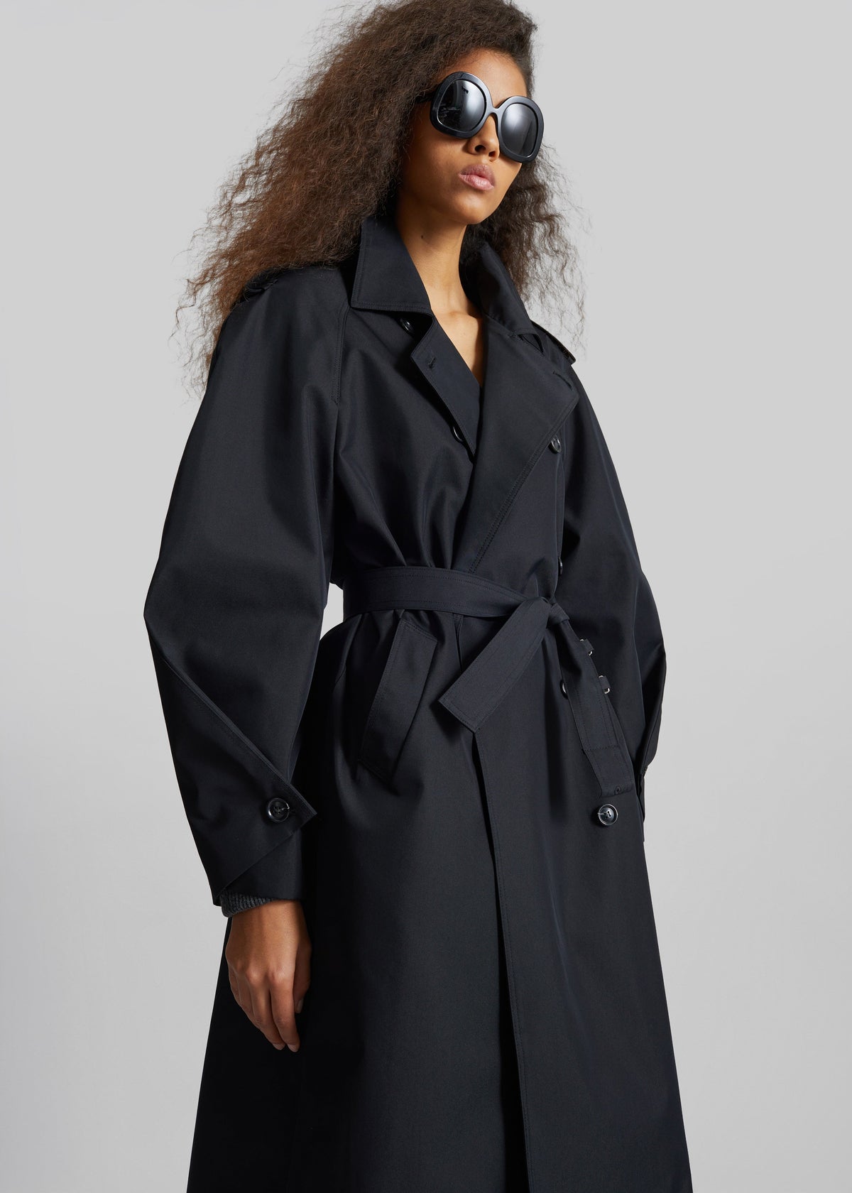 Genoa Padded Trench Coat - Black – view 2 of 9