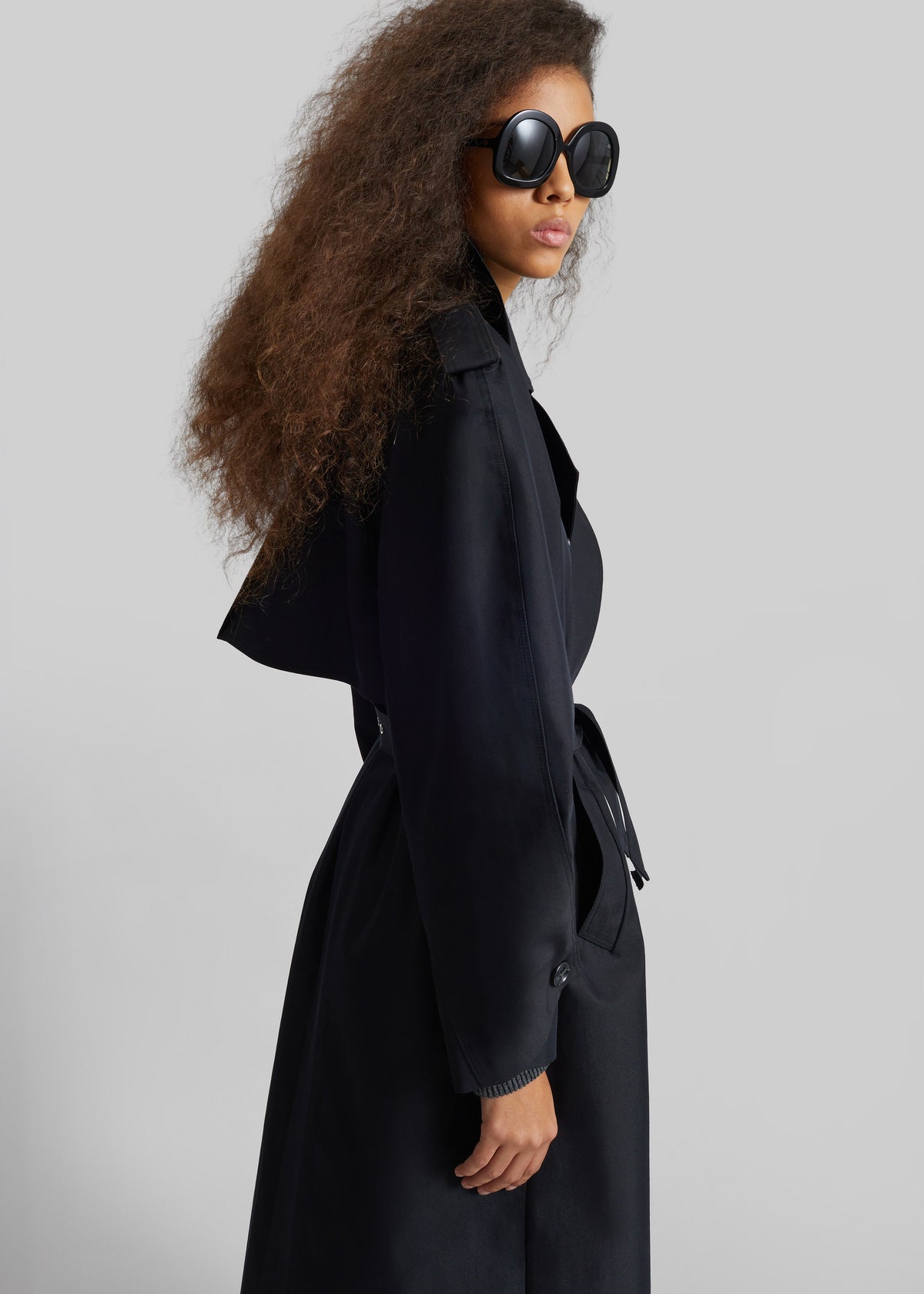 Genoa Padded Trench Coat - Black – view 7 of 9