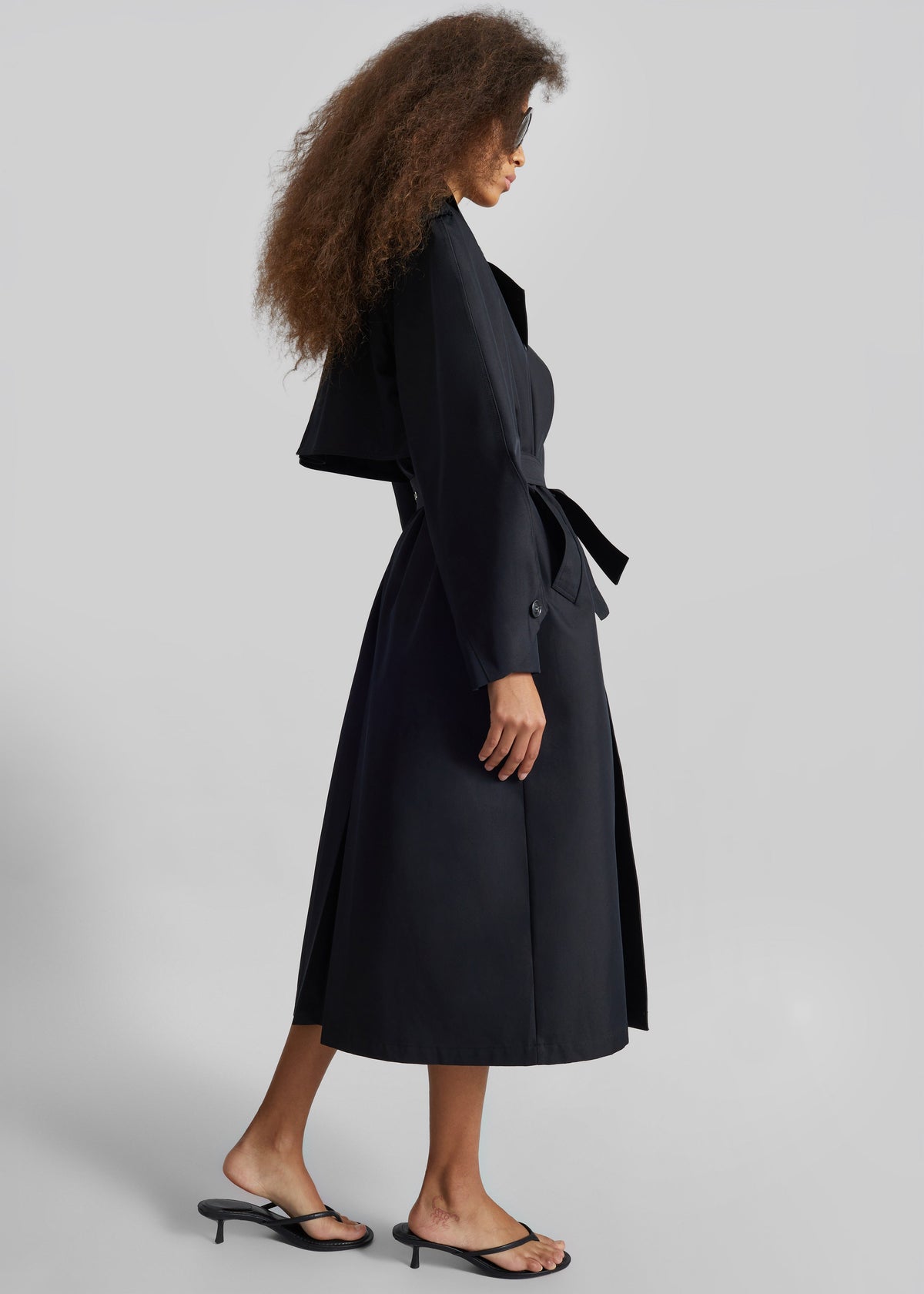 Genoa Padded Trench Coat - Black – view 4 of 9
