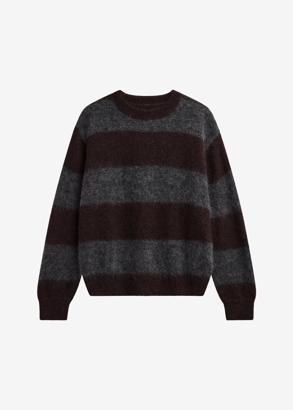Gimel Mohair Sweater - Grey/Brown Stripe – view 9 of 9