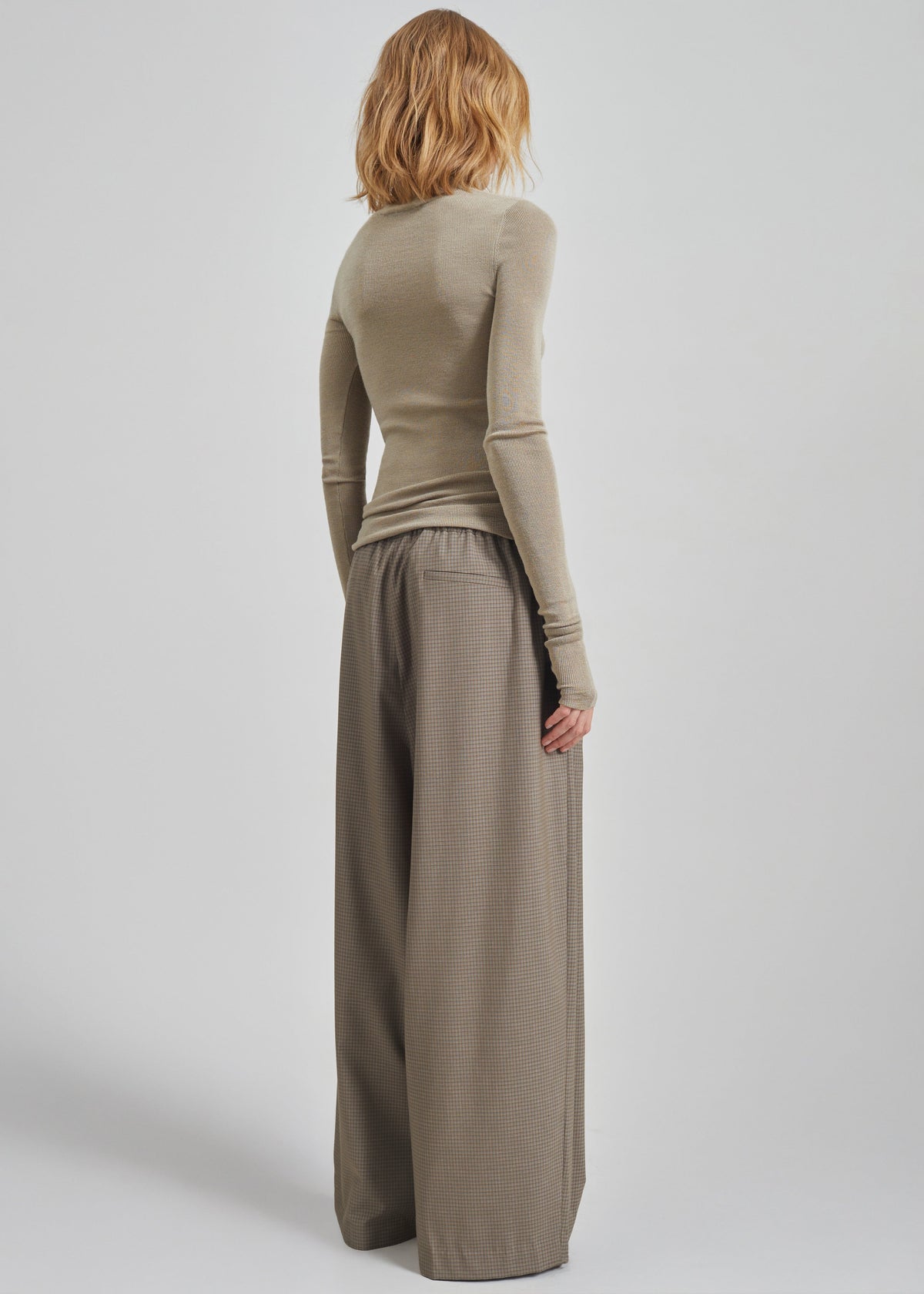 Gistel Pleated Pants - Beige Plaid – view 8 of 9