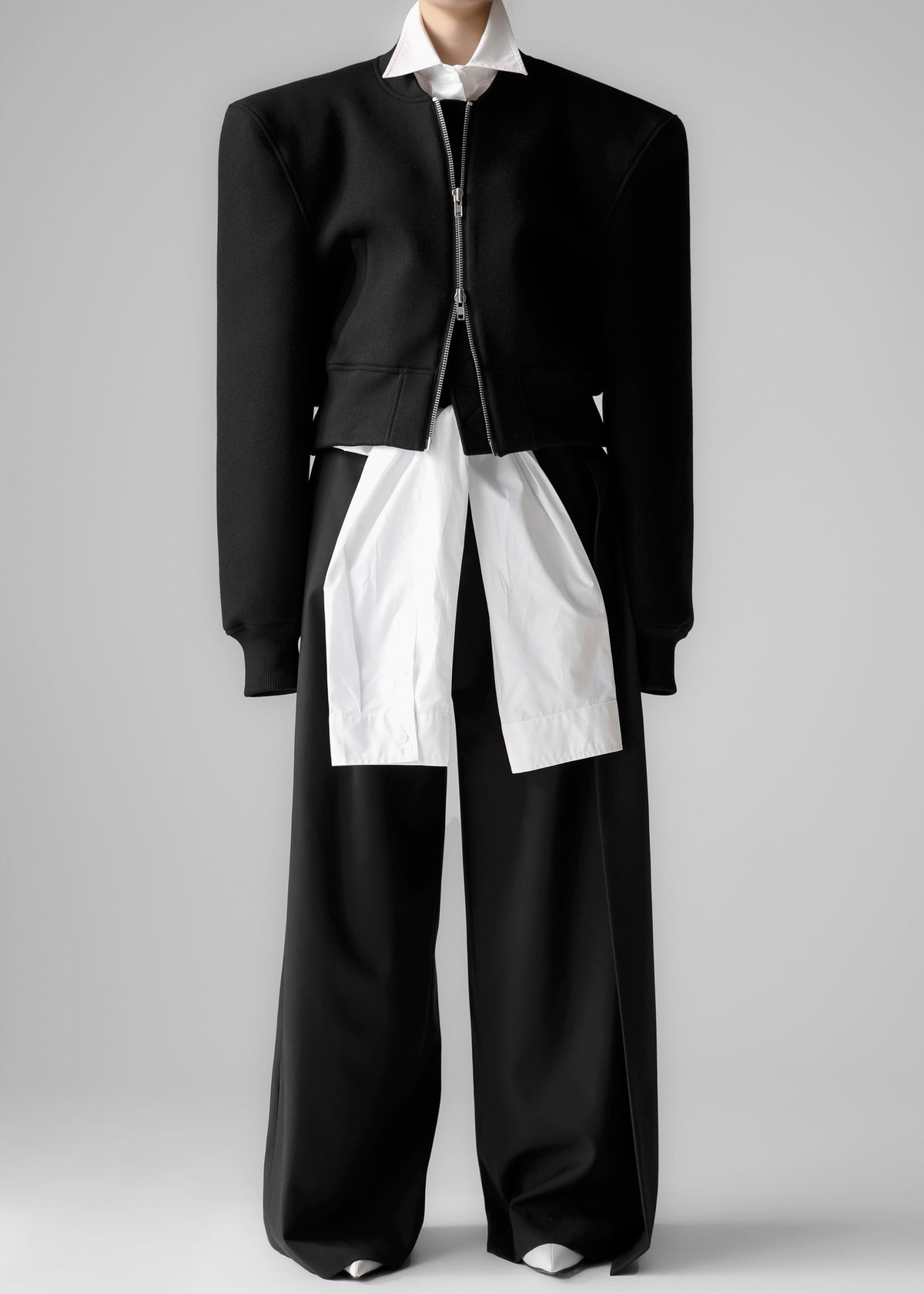 Glane Padded Wool Bomber Jacket - Black – view 5 of 8