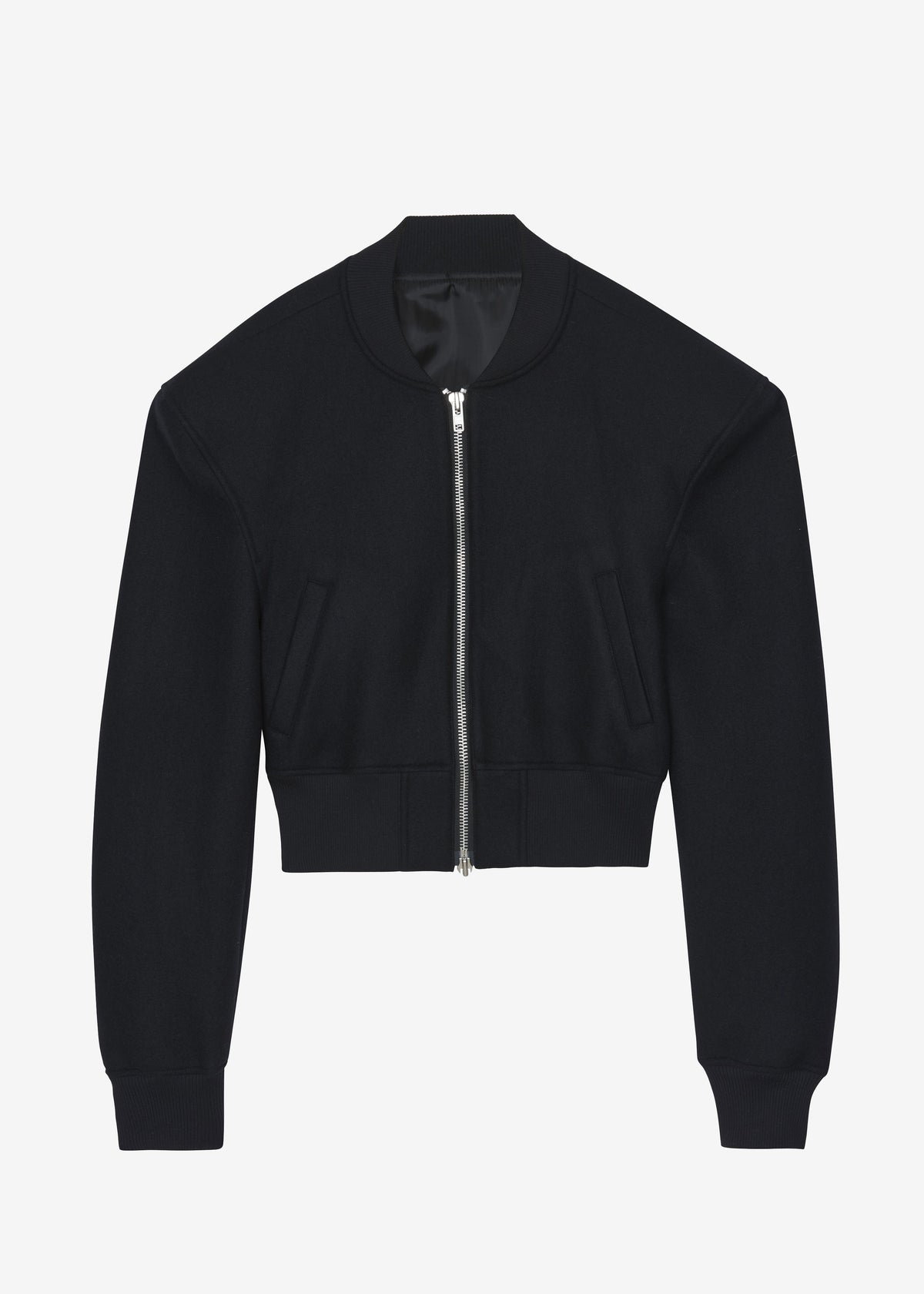 Glane Padded Wool Bomber Jacket - Black – view 8 of 8