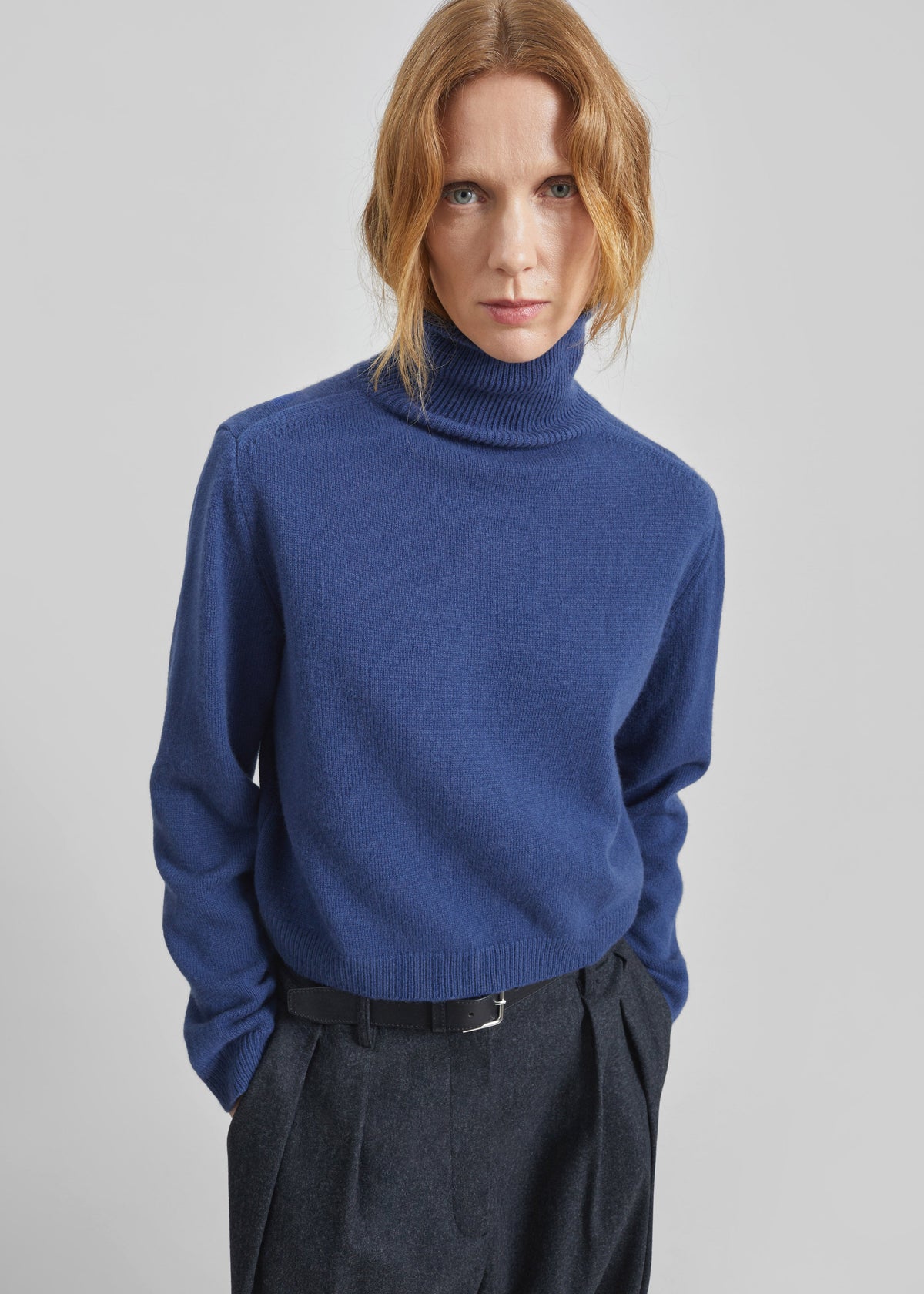 Grenaa Wool Turtleneck Sweater - Blue – view 1 of 7