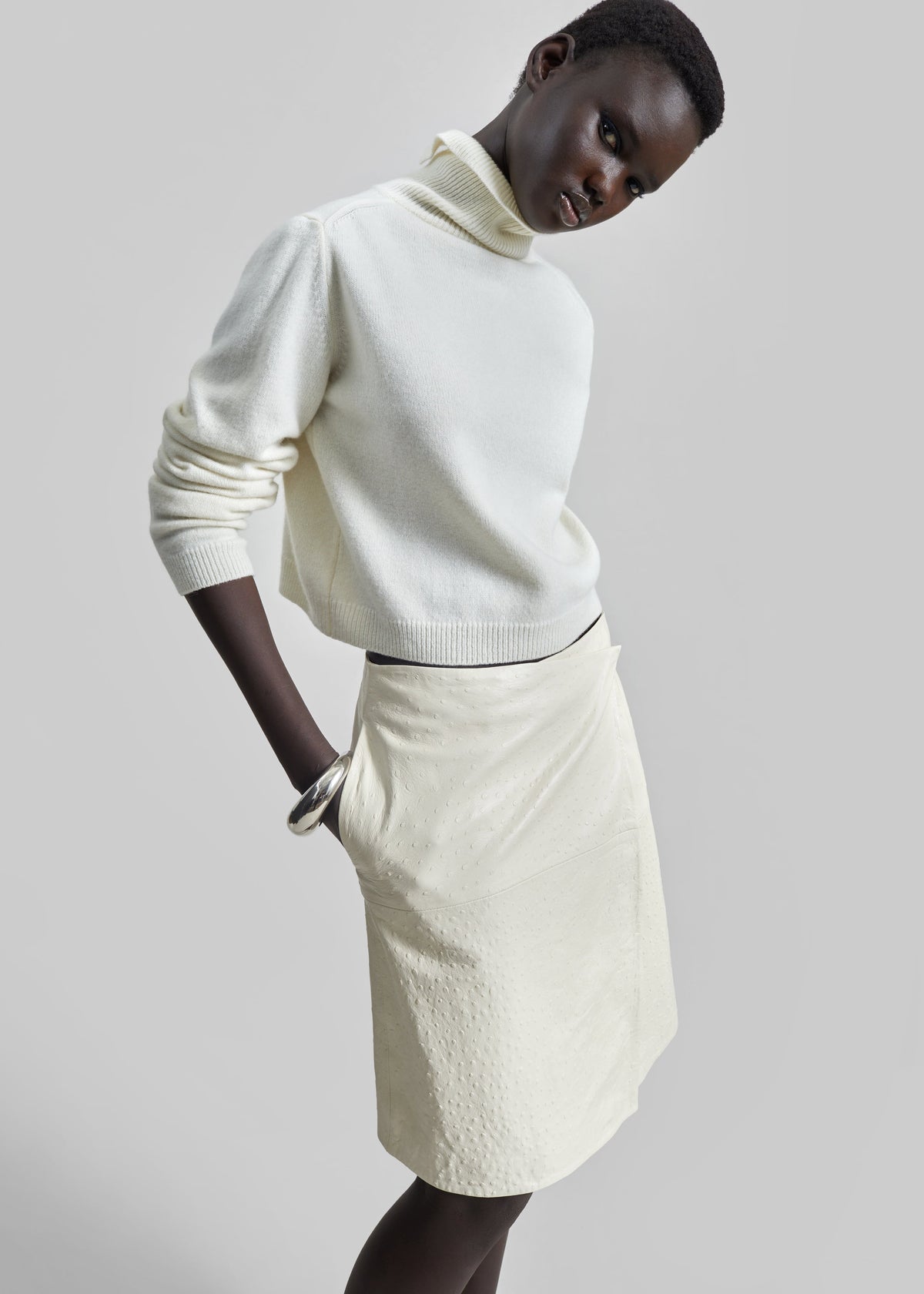 Grenaa Wool Turtleneck Sweater - Ivory – view 3 of 7