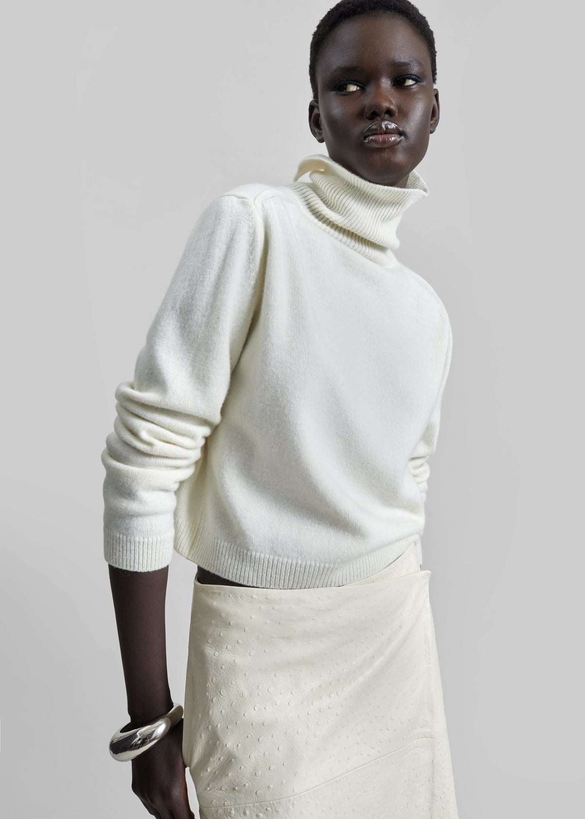 Grenaa Wool Turtleneck Sweater - Ivory – view 1 of 7
