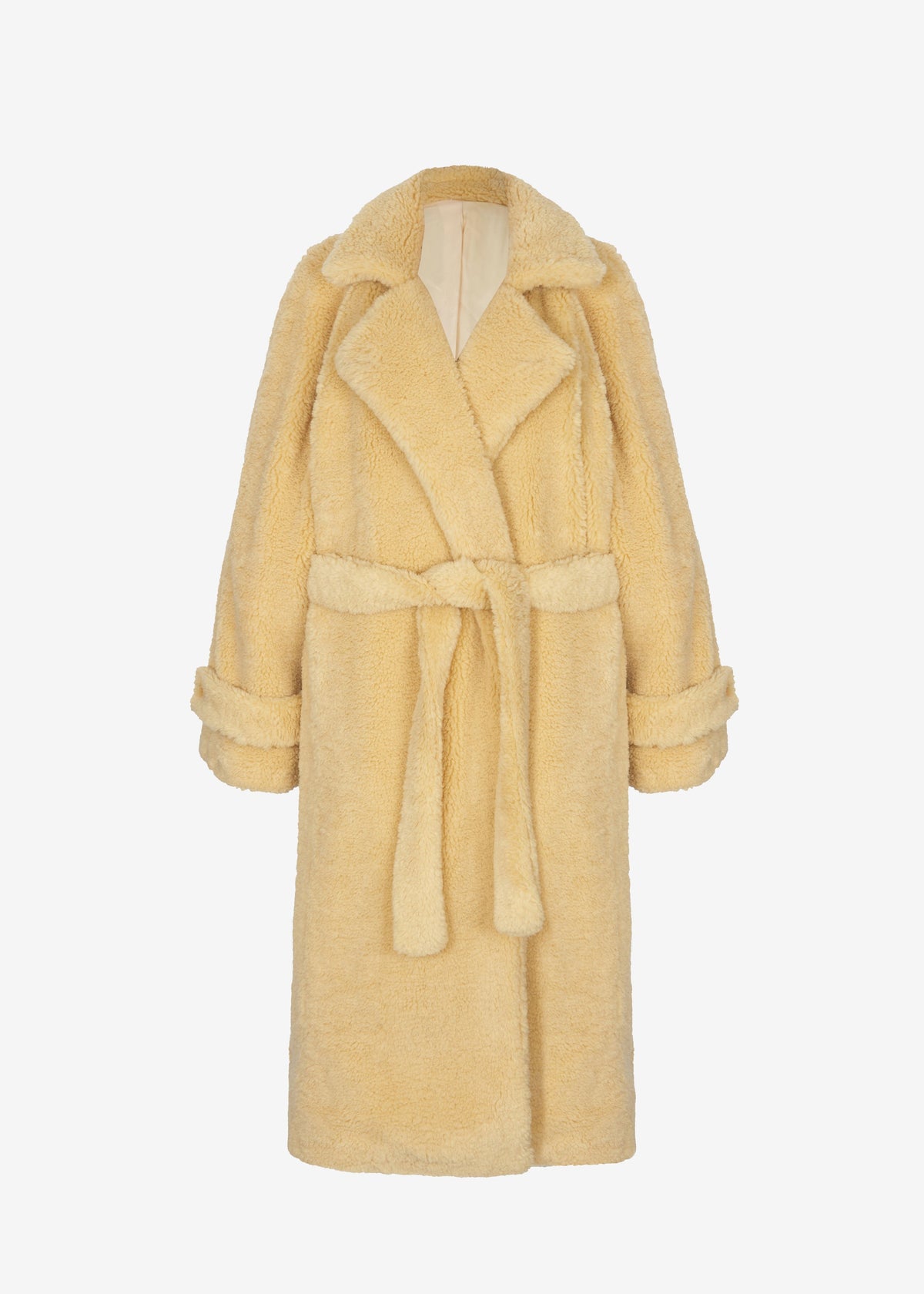 Gresham Faux Shearling Robe Coat - Yellow – view 9 of 9