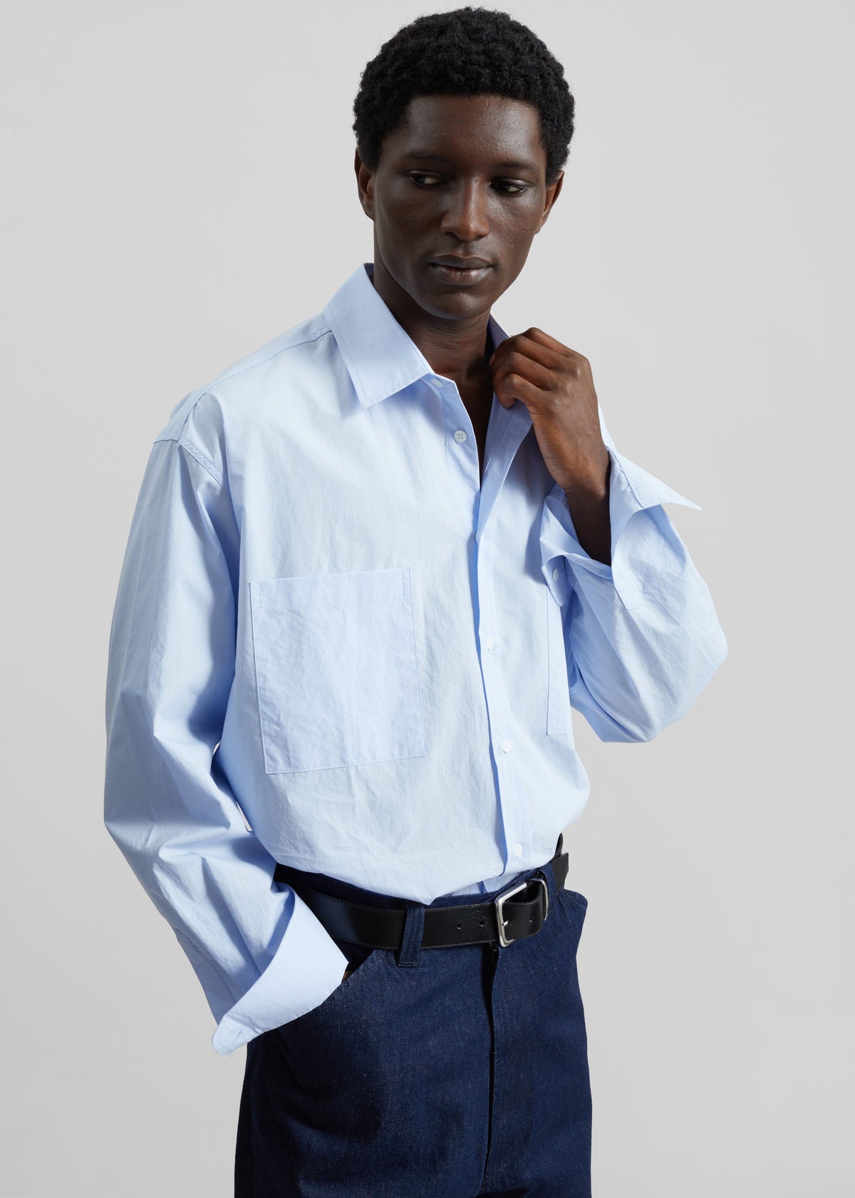 Gus Oversized Shirt - Sky – view 1 of 9