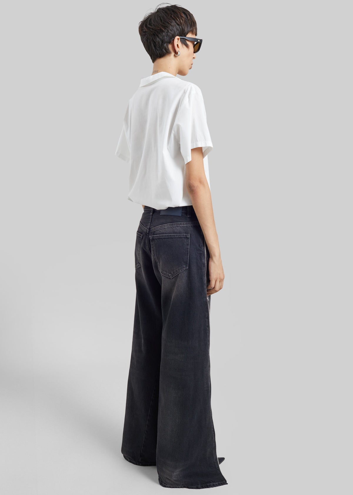 Haikure Bonnie Zip Denim Pants - Vintage Black – view 8 of 8