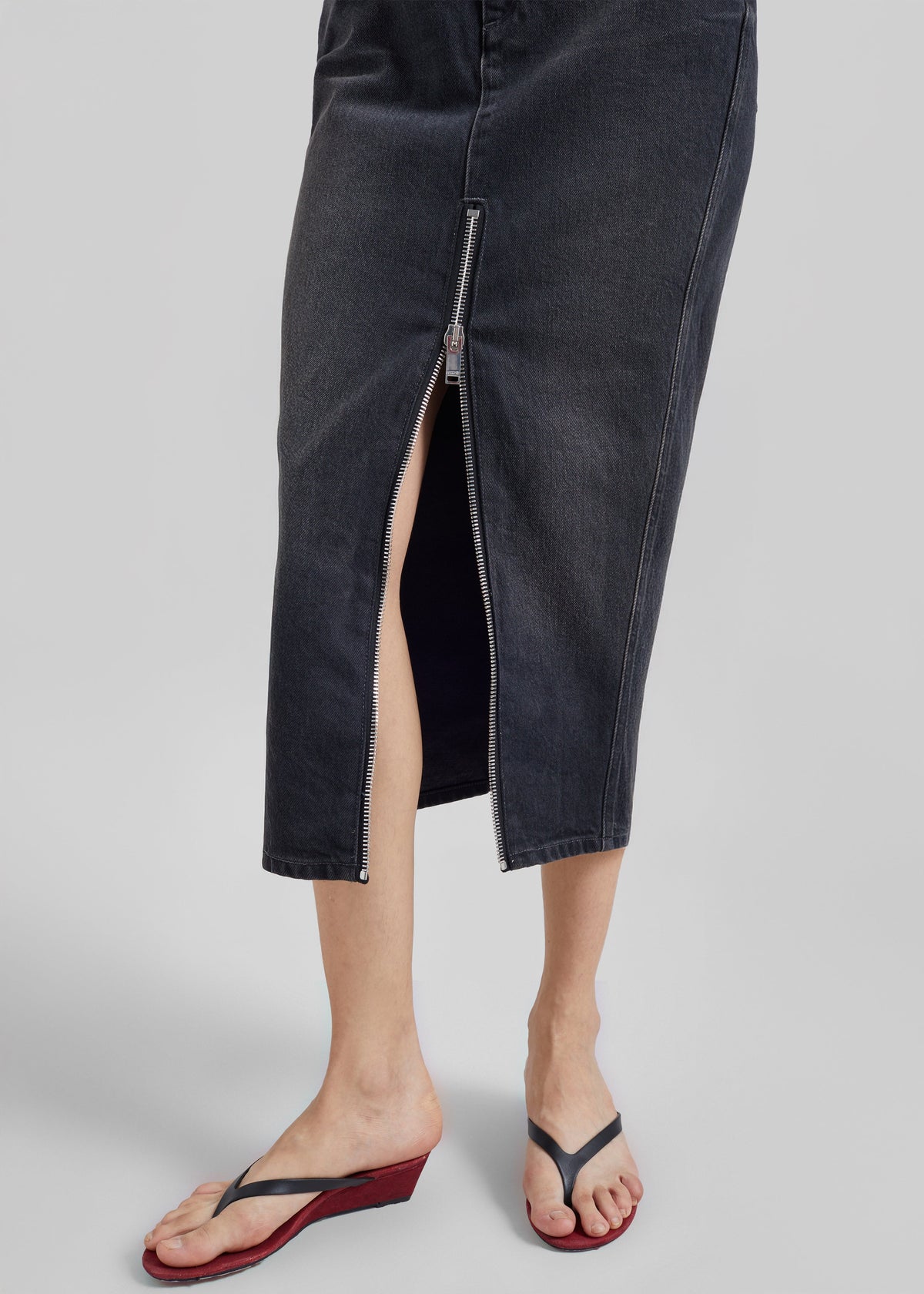 Haikure Mira Denim Skirt - Vintage Black – view 5 of 7