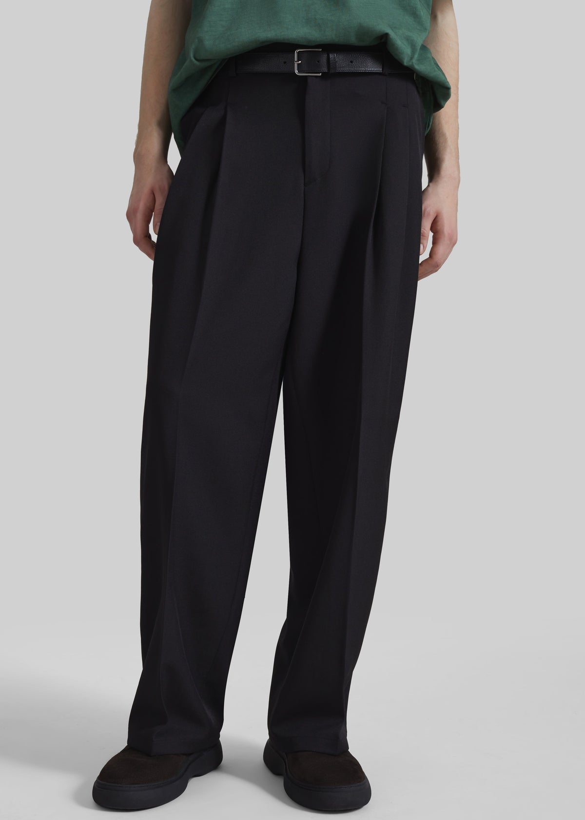 Halbert Pleated Trousers - Black – view 2 of 7