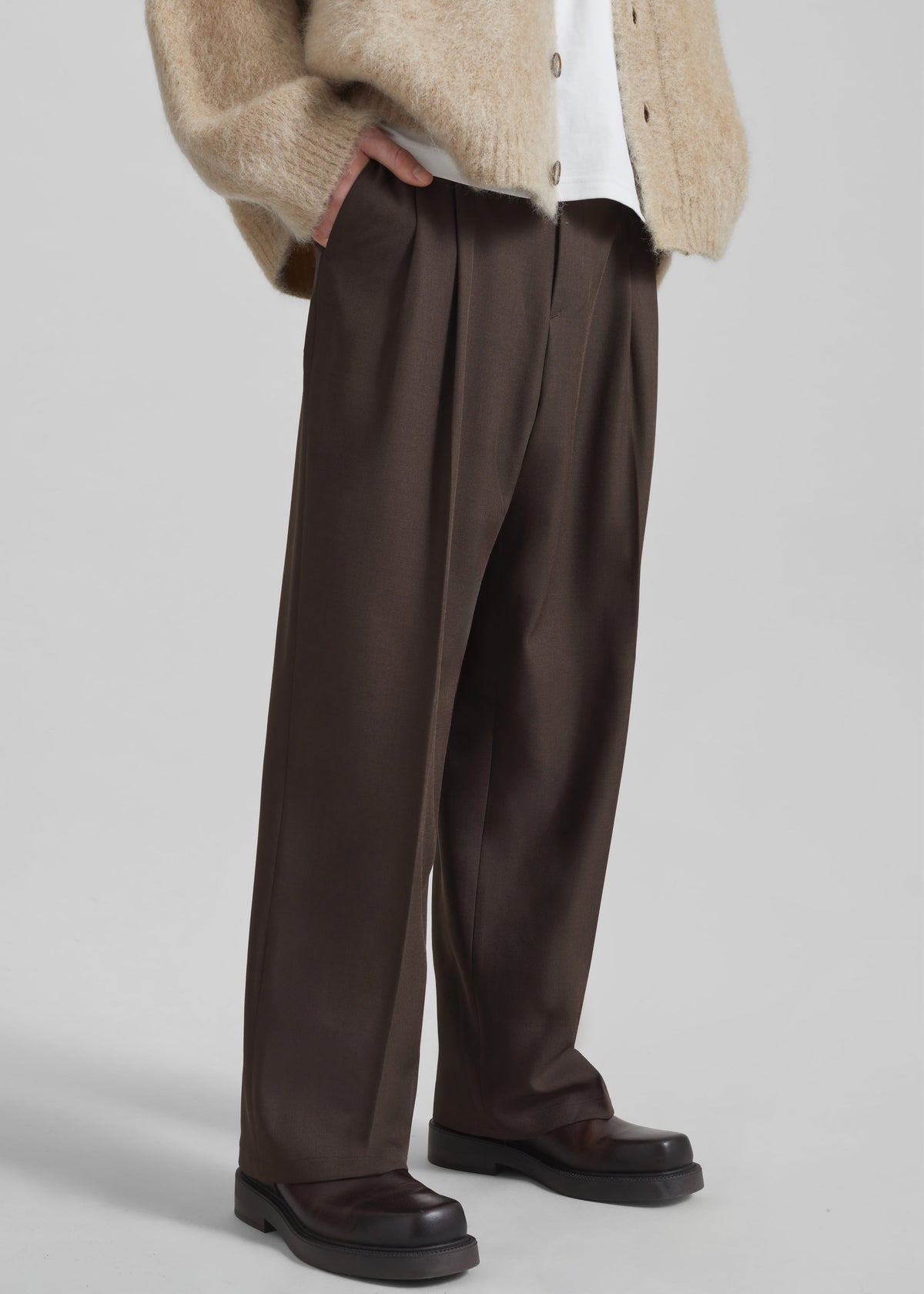 Halbert Pleated Trousers - Brown – view 5 of 7