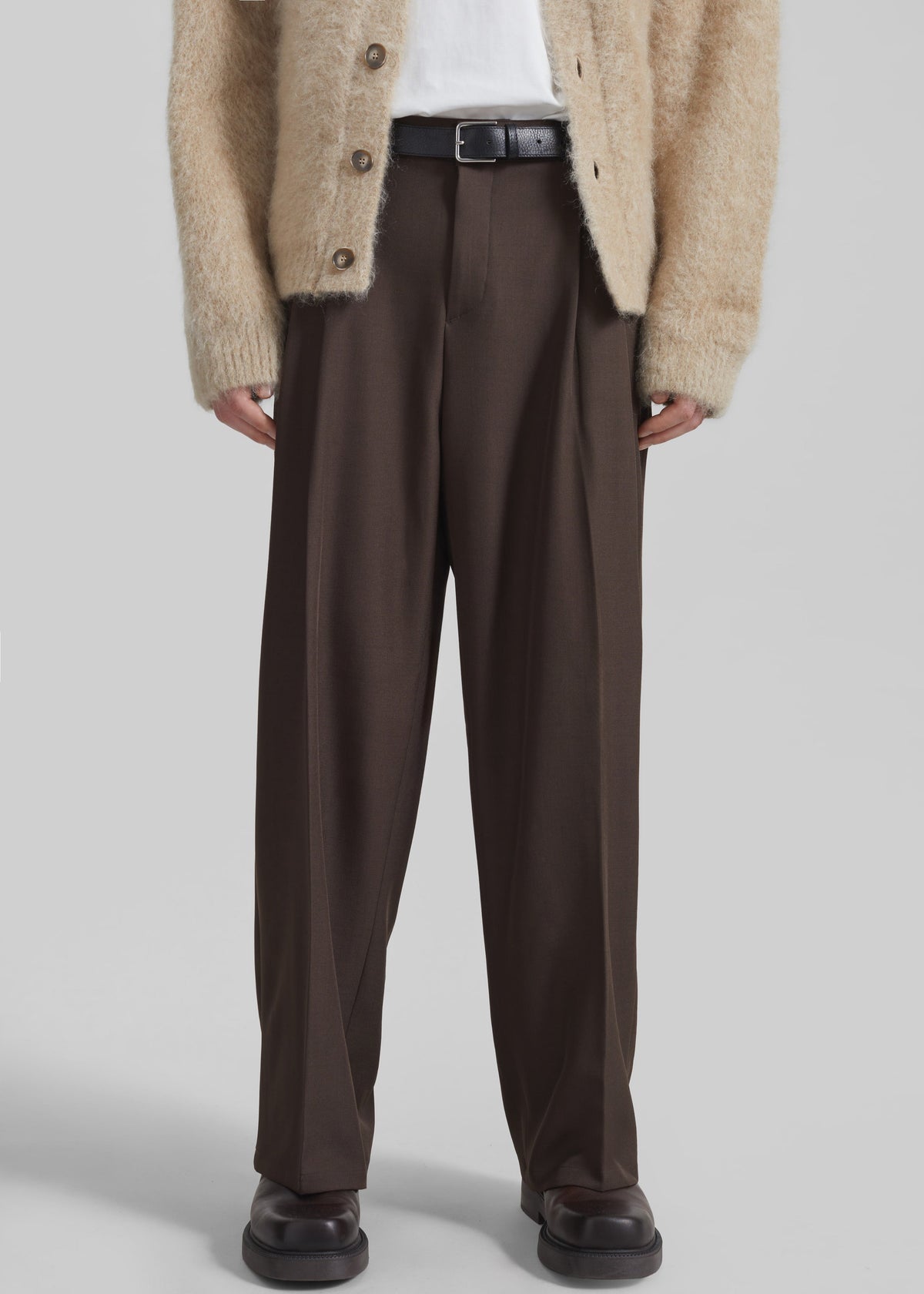 Halbert Pleated Trousers - Brown – view 2 of 7