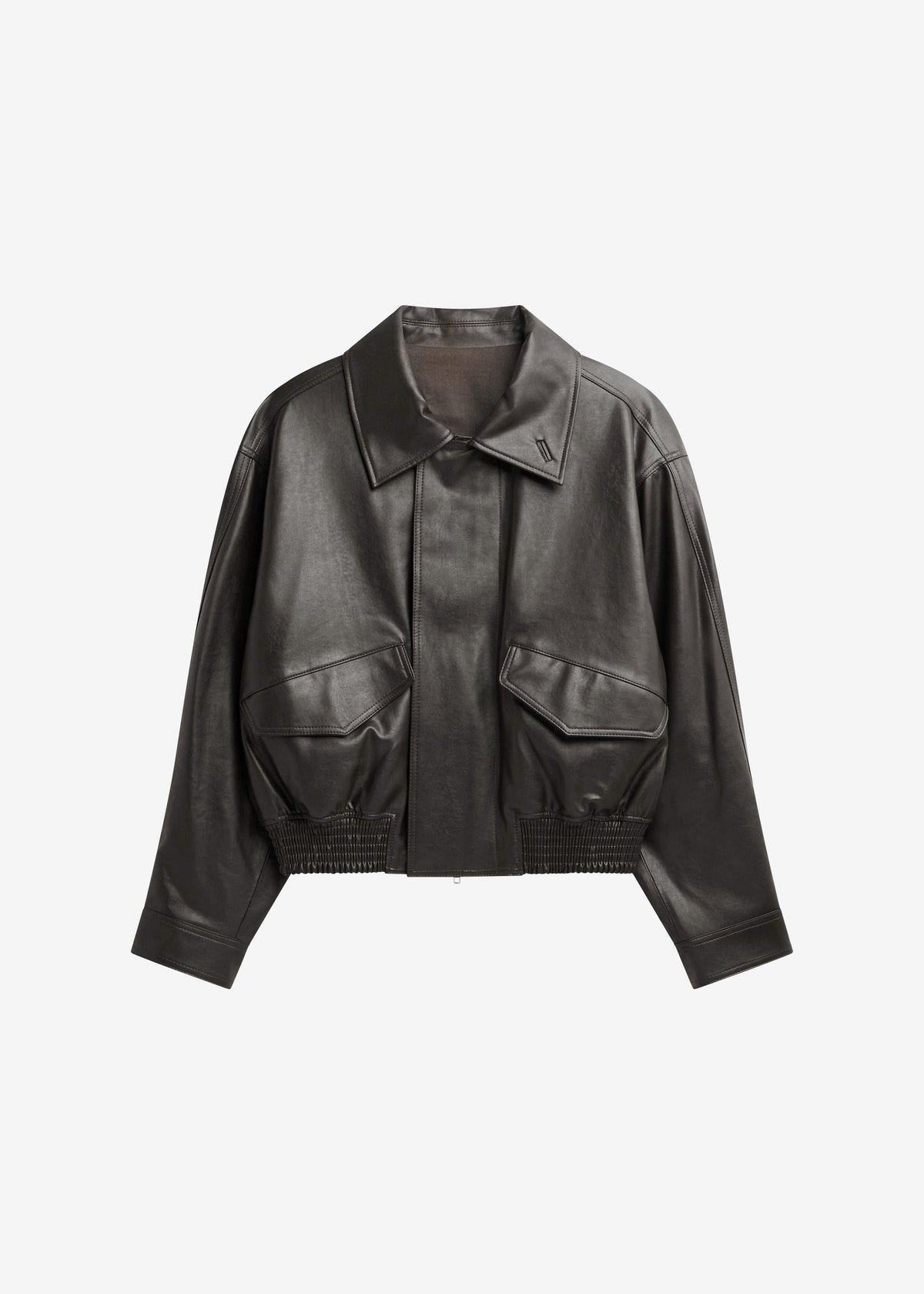 Halmstad Faux Leather Jacket - Charcoal – view 8 of 8