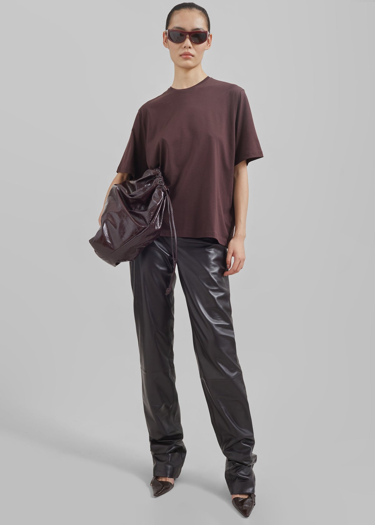 Harper Soft Organic T-Shirt - Dark Plum – view 2 of 9
