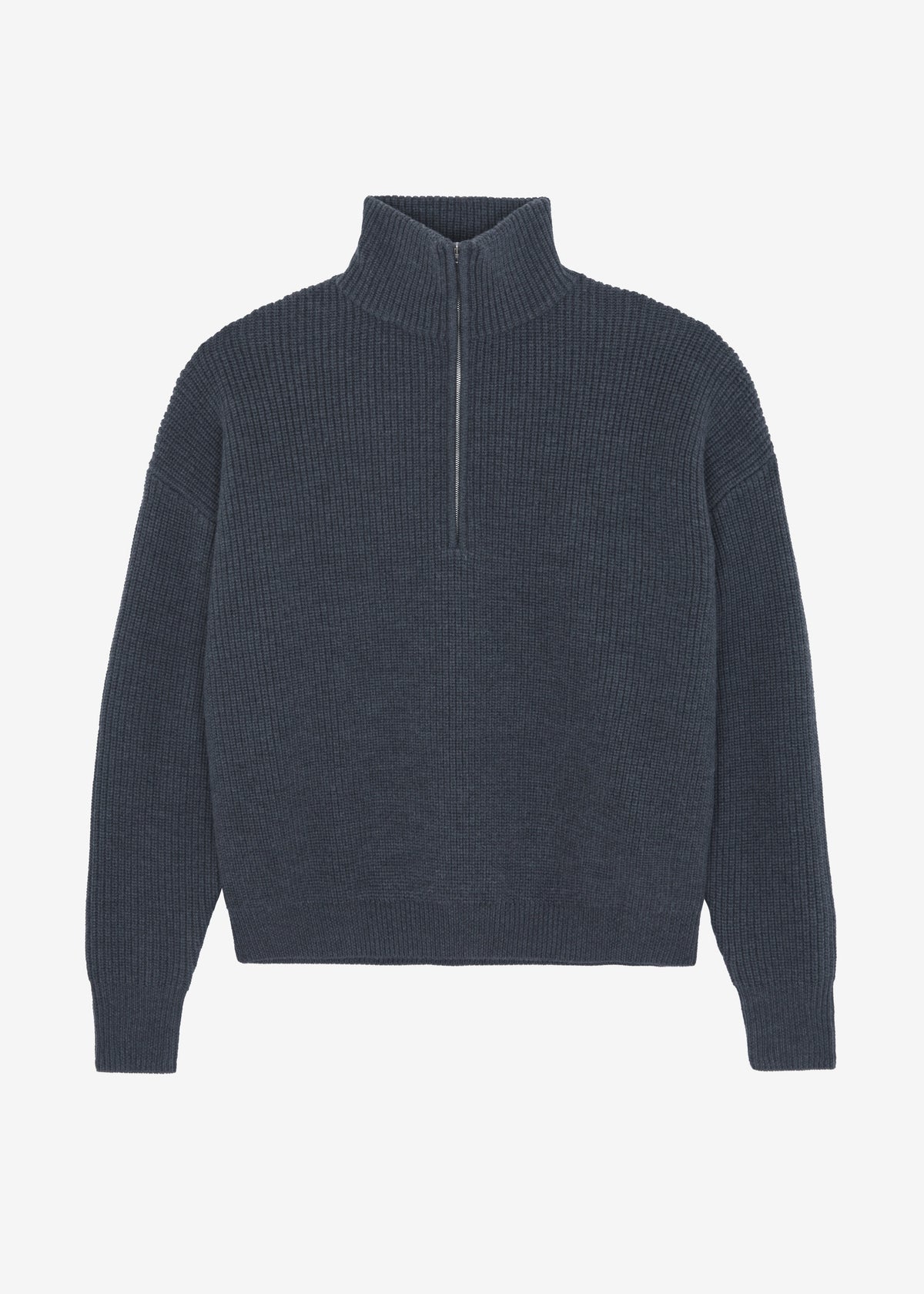 Harrison Quarter Zip Jumper - Grey Melange – view 9 of 9