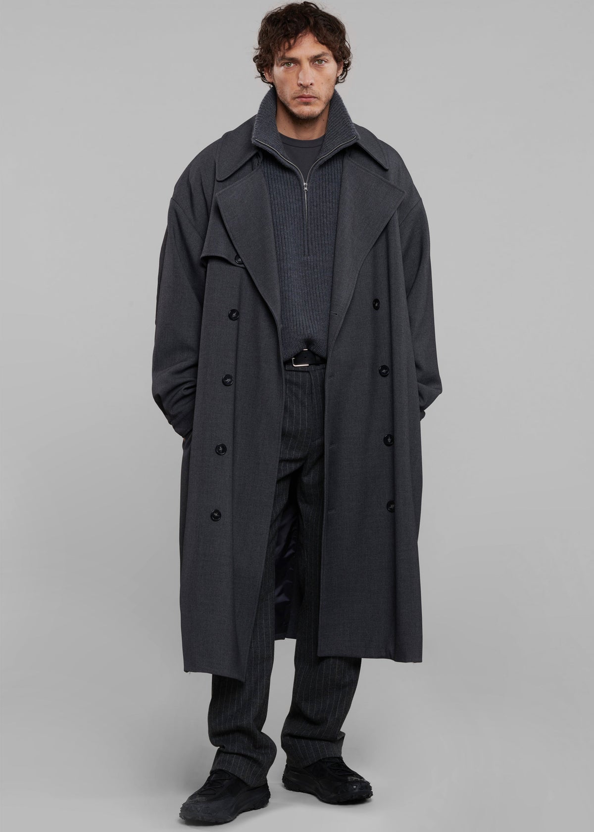 Harrison Quarter Zip Jumper - Grey Melange – view 6 of 9
