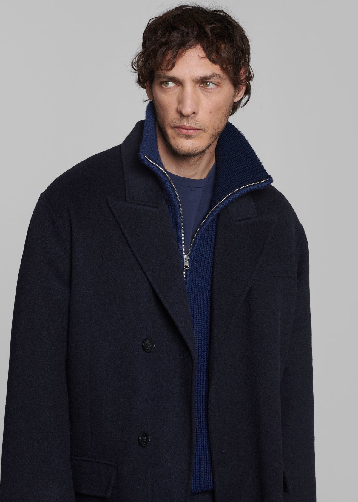 Harrison Quarter Zip Jumper - Navy – view 7 of 11