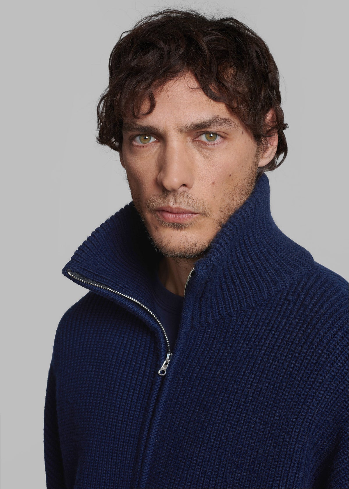 Harrison Quarter Zip Jumper - Navy – view 4 of 11