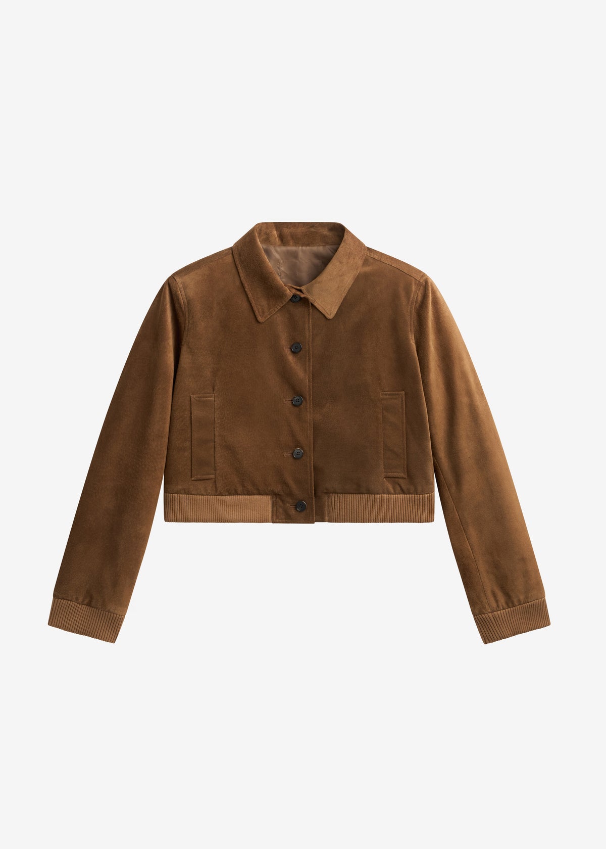 Hartford Suede Short Jacket - Dark Camel – view 8 of 8