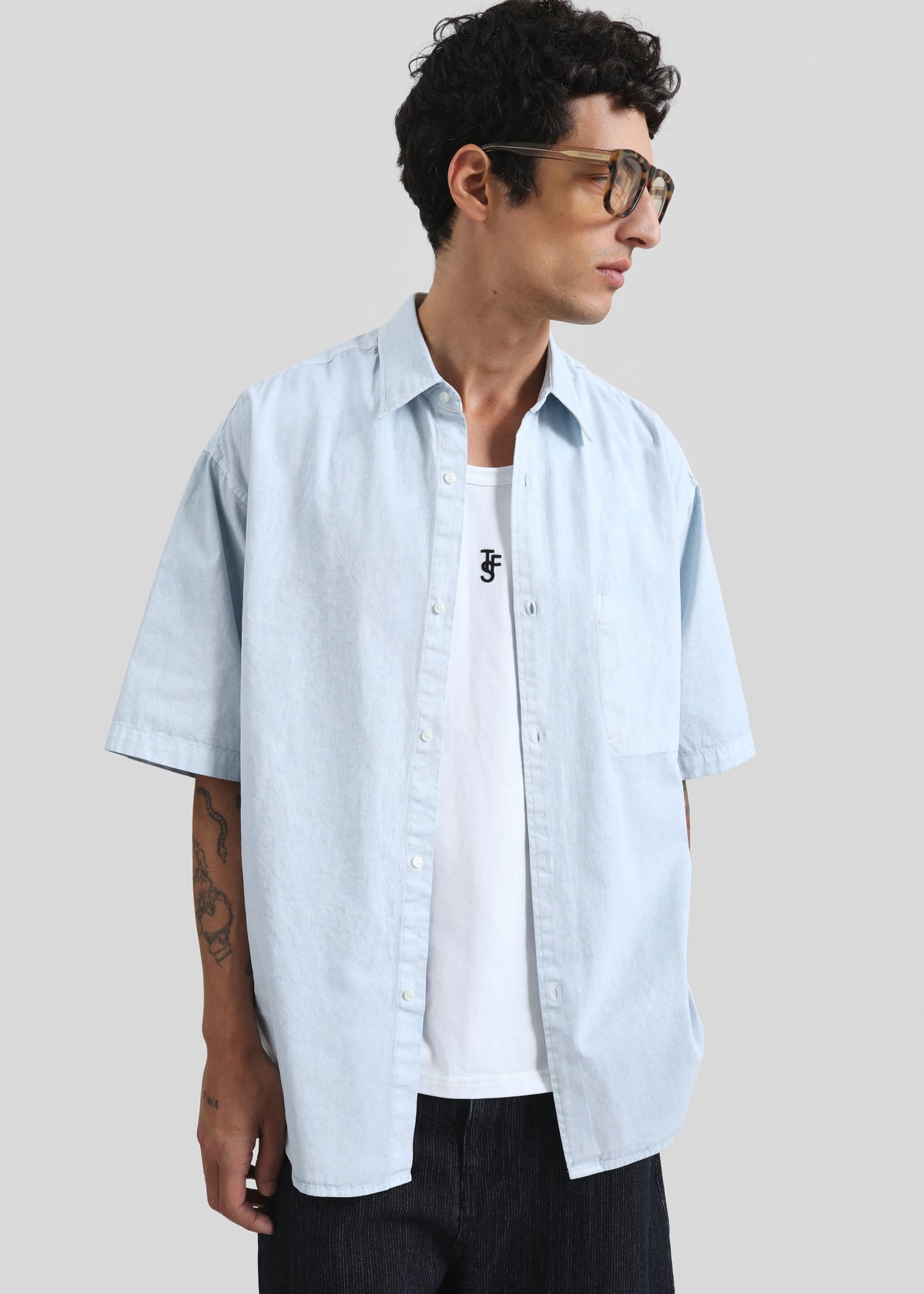 Havre Button Down Shirt - Pale Blue – view 5 of 7