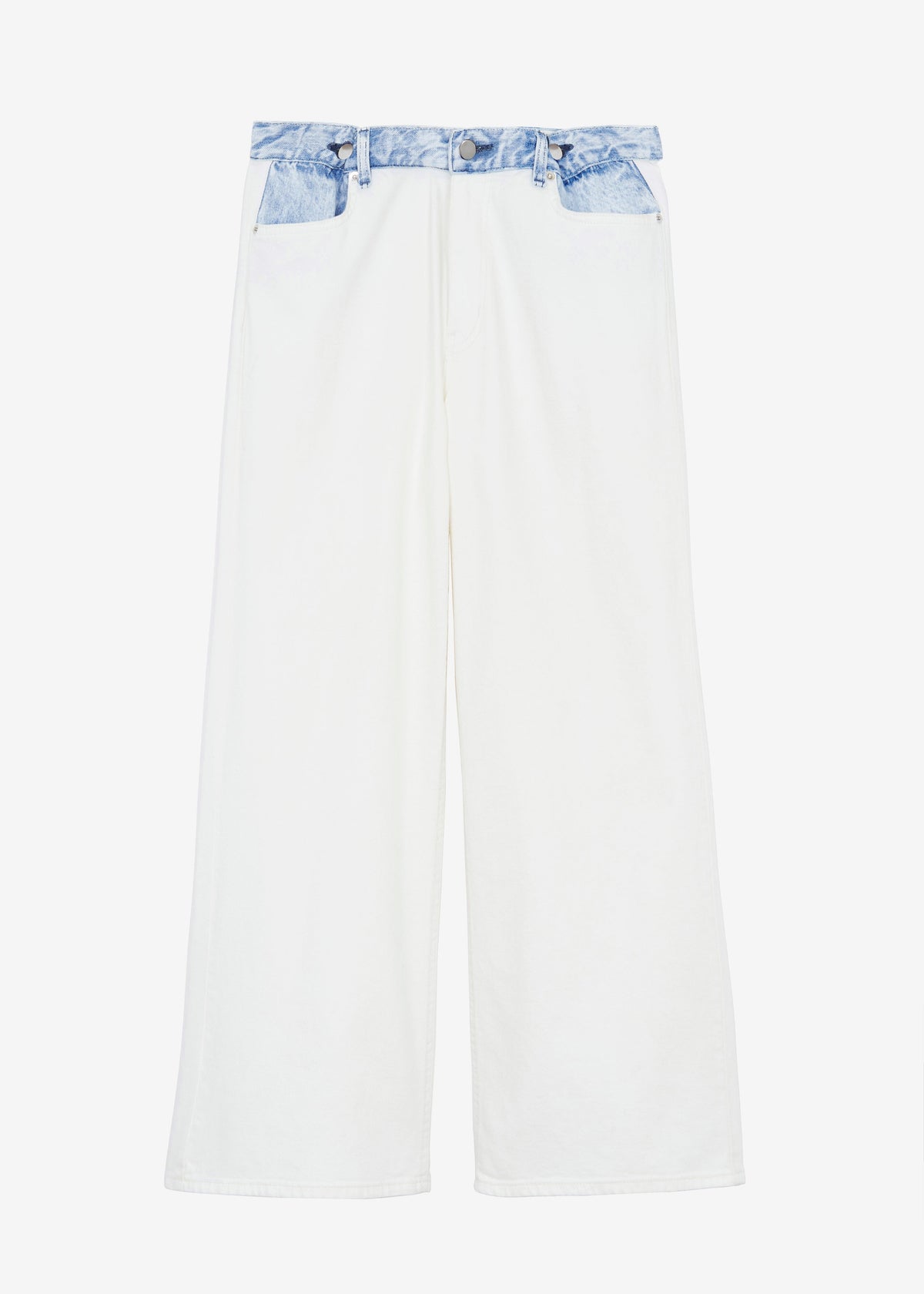 Hayla Contrast Denim Pants - Off White/Blue – view 11 of 11