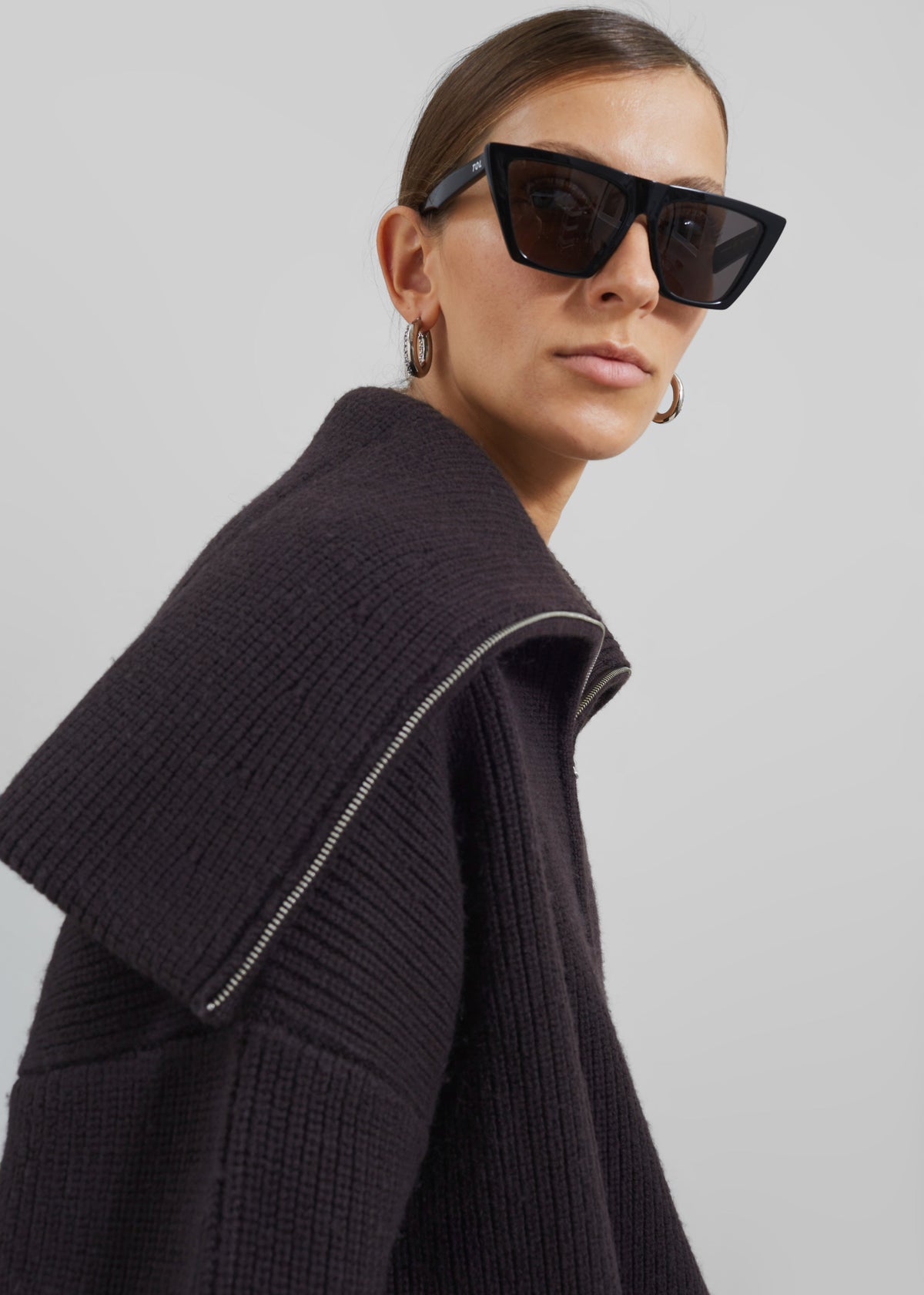 Hazel Oversized Wool Jumper - Dark Plum – view 8 of 11