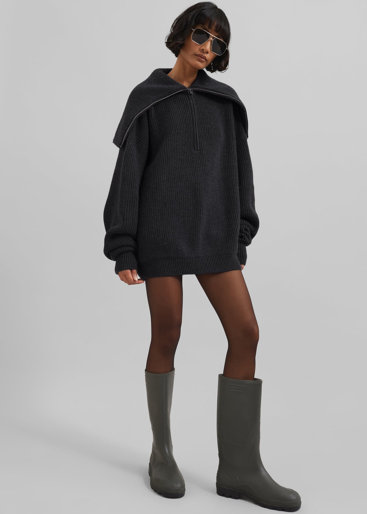 Hazel Oversized Wool Jumper - Dark Grey – view 8 of 17