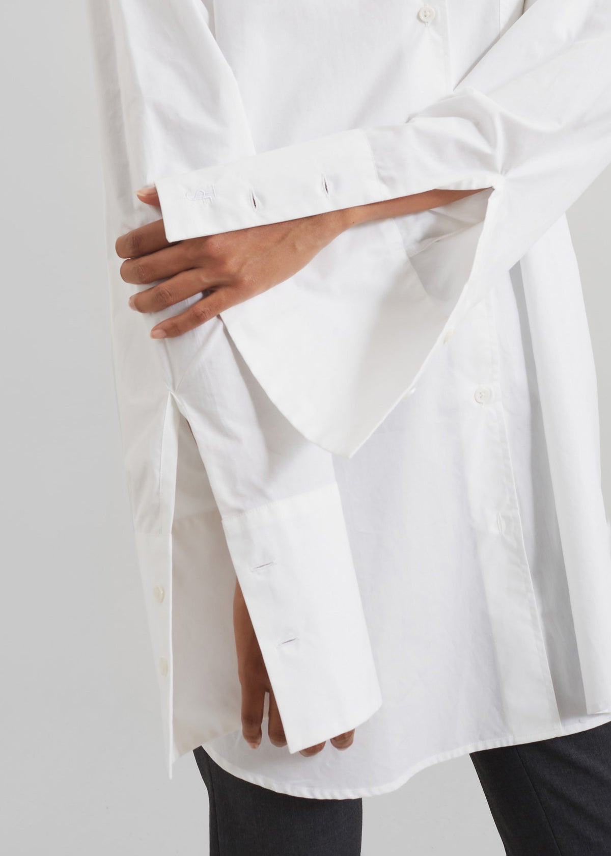 Helen Organic Cotton Long Shirt - White – view 4 of 7