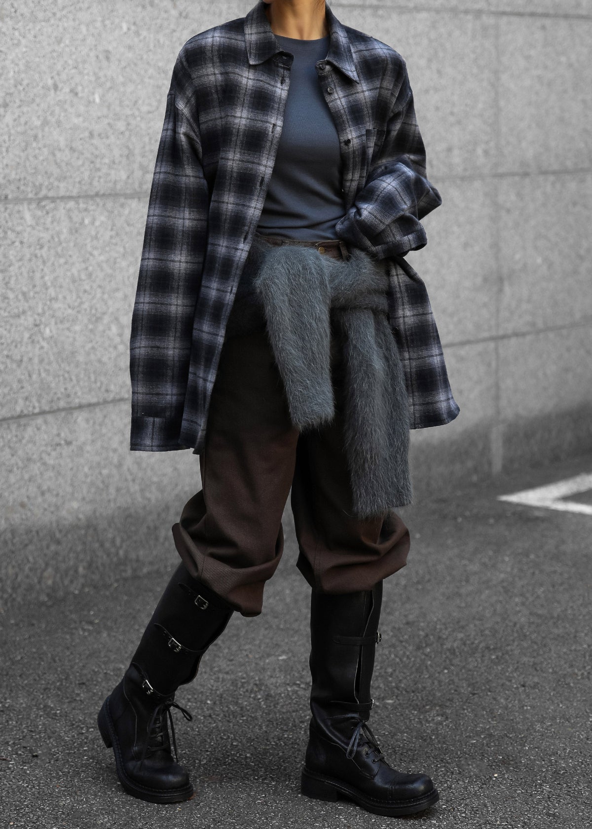 Helka Flannel Quilted Shirt - Charcoal – view 7 of 13