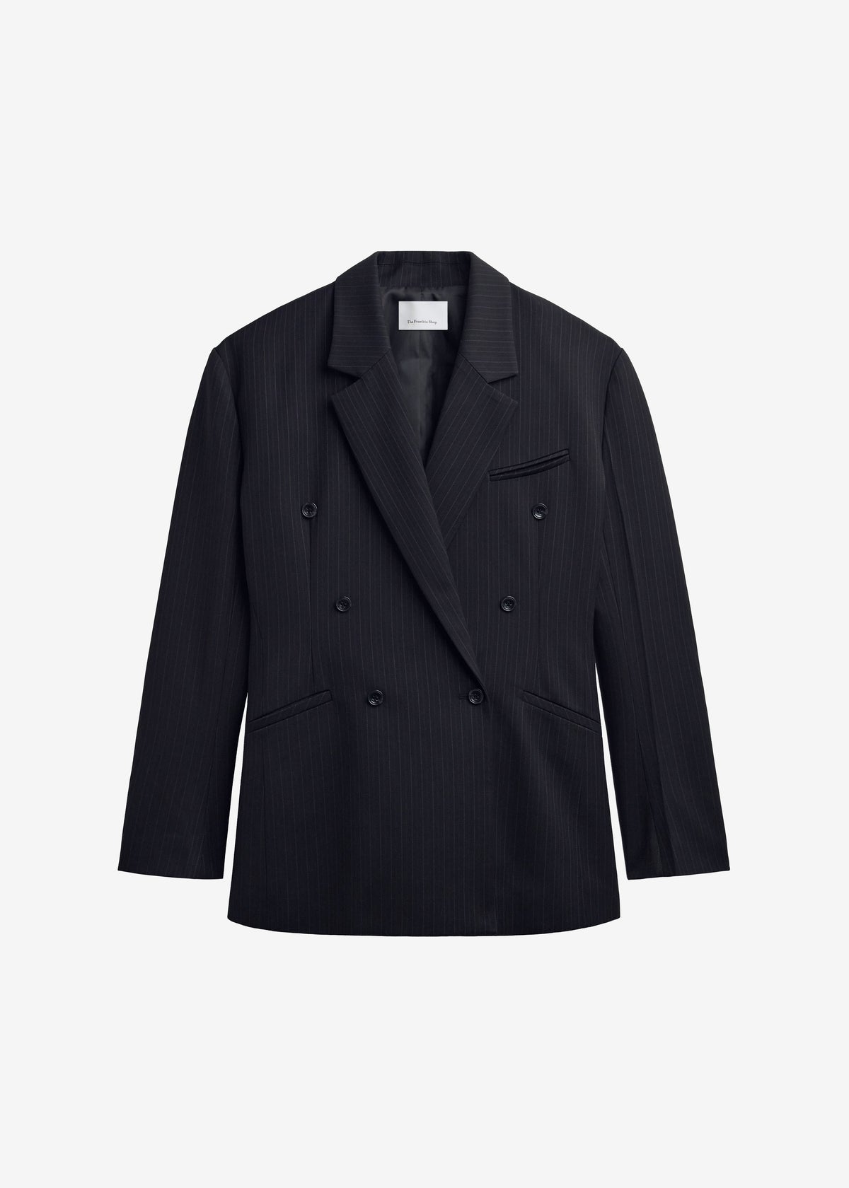 Helmond Double-Breasted Blazer - Black Multi Stripe – view 8 of 8