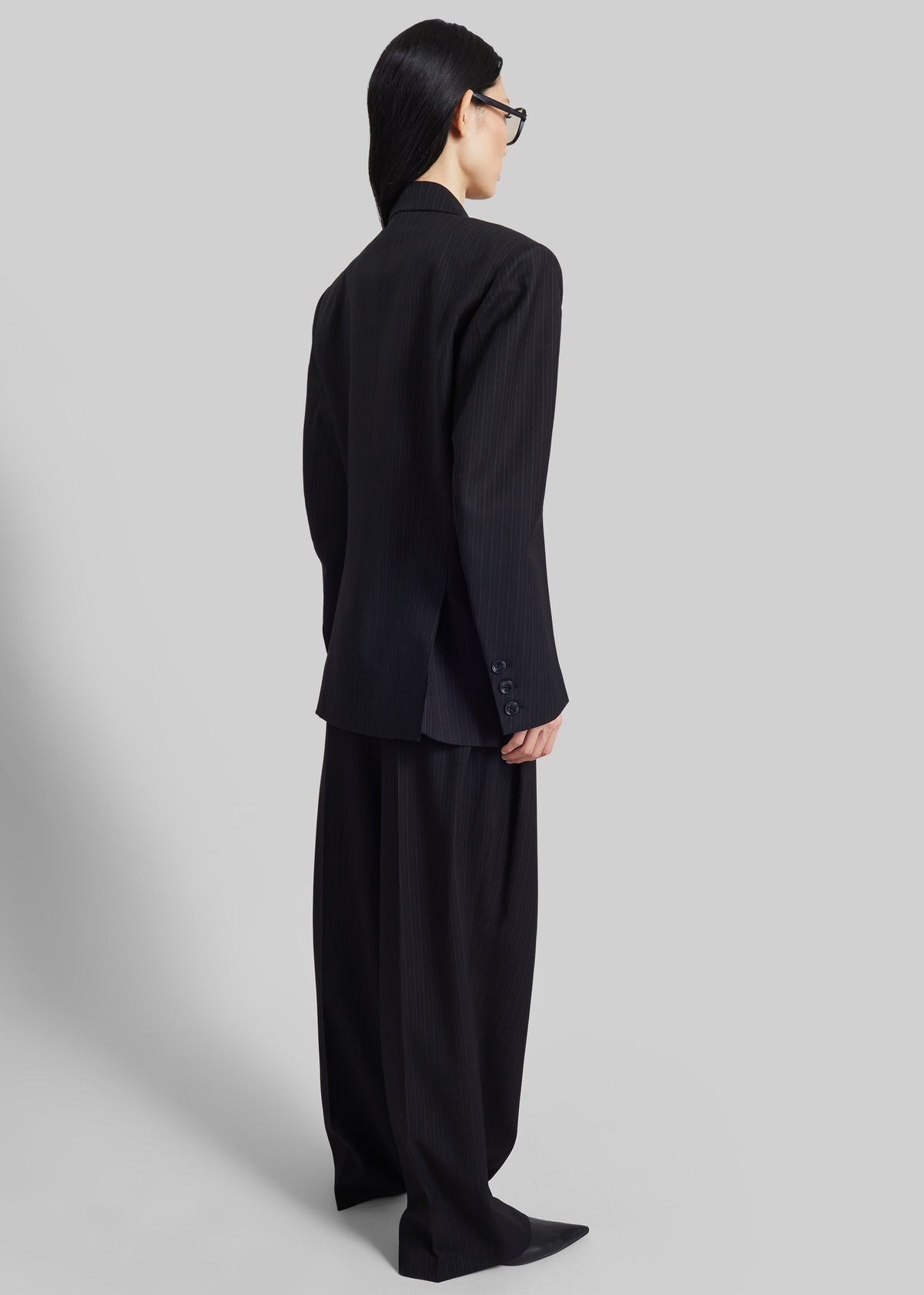 Helmond Pleated Trousers - Black Multi Stripe – view 8 of 9