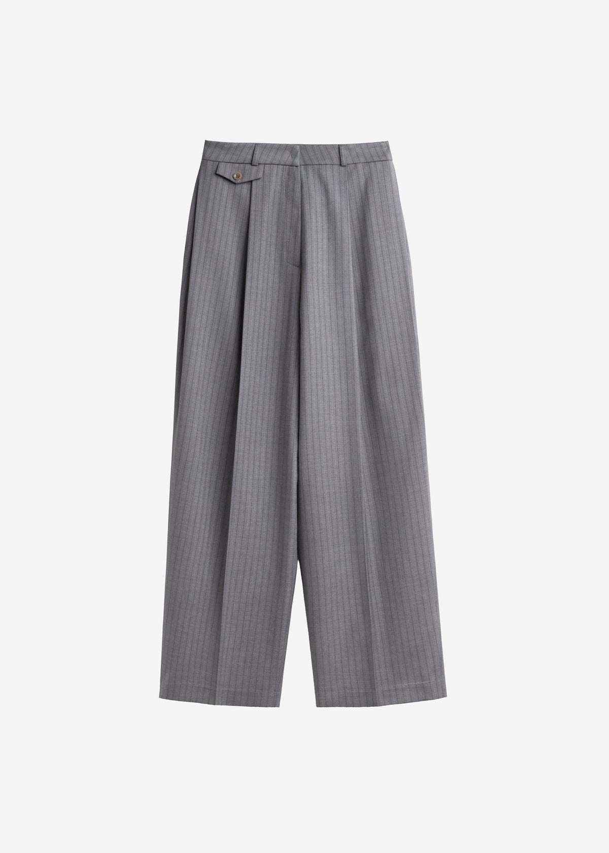 Helmond Pleated Trousers - Grey Multi Stripe – view 8 of 8