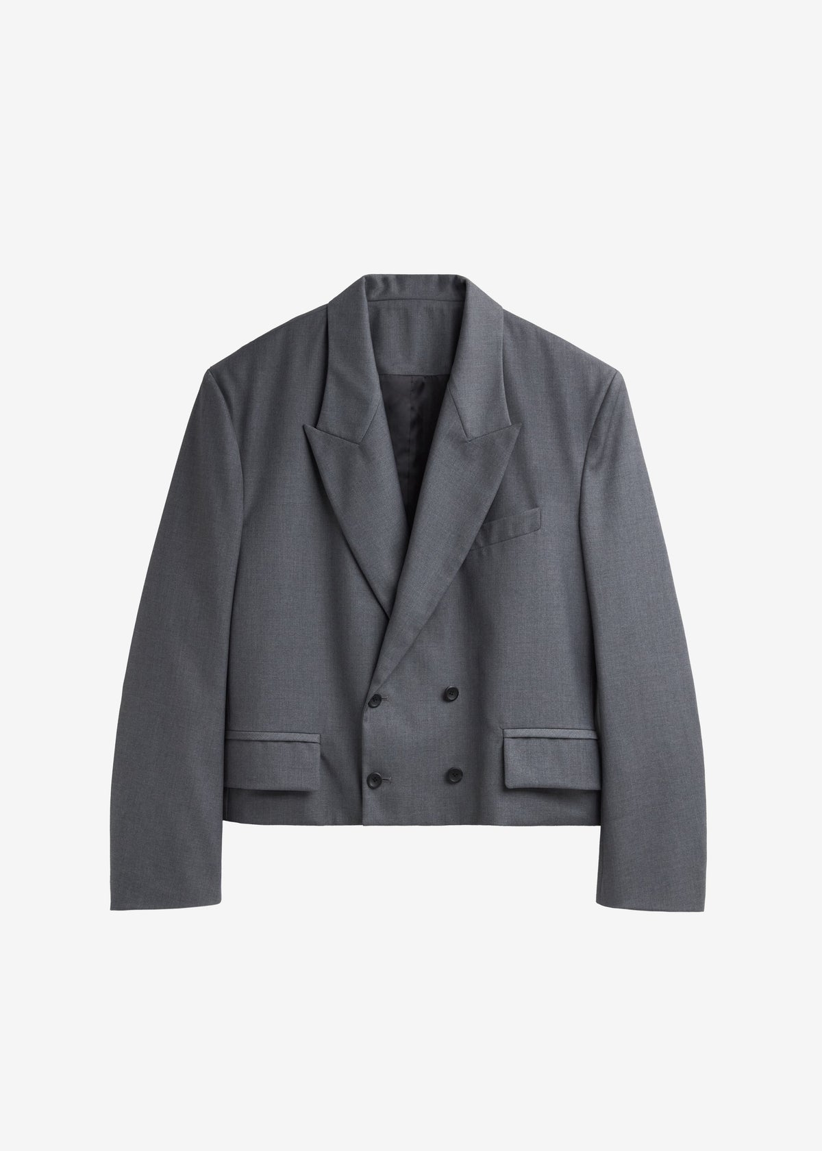 Helna Boxy Cropped Blazer - Grey – view 8 of 8