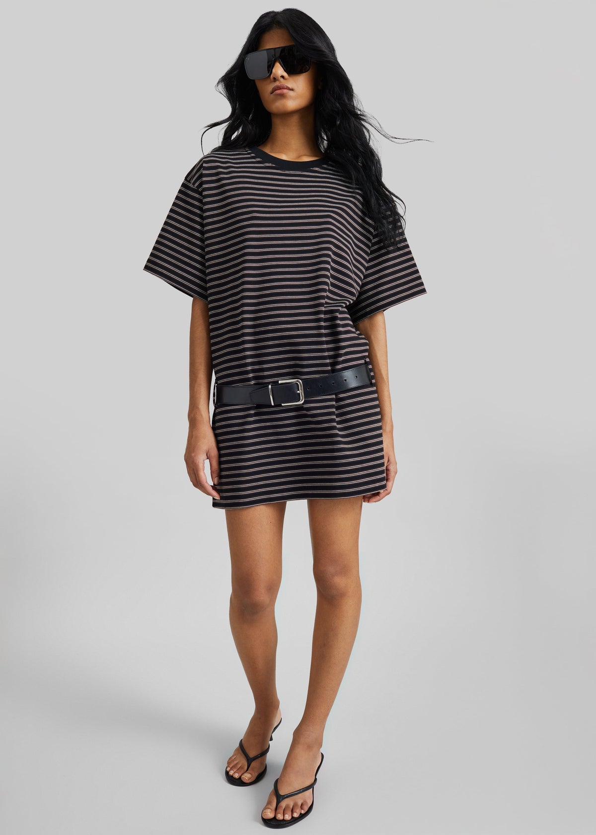 Hemse T-Shirt Dress - Black Multi Stripe – view 1 of 7