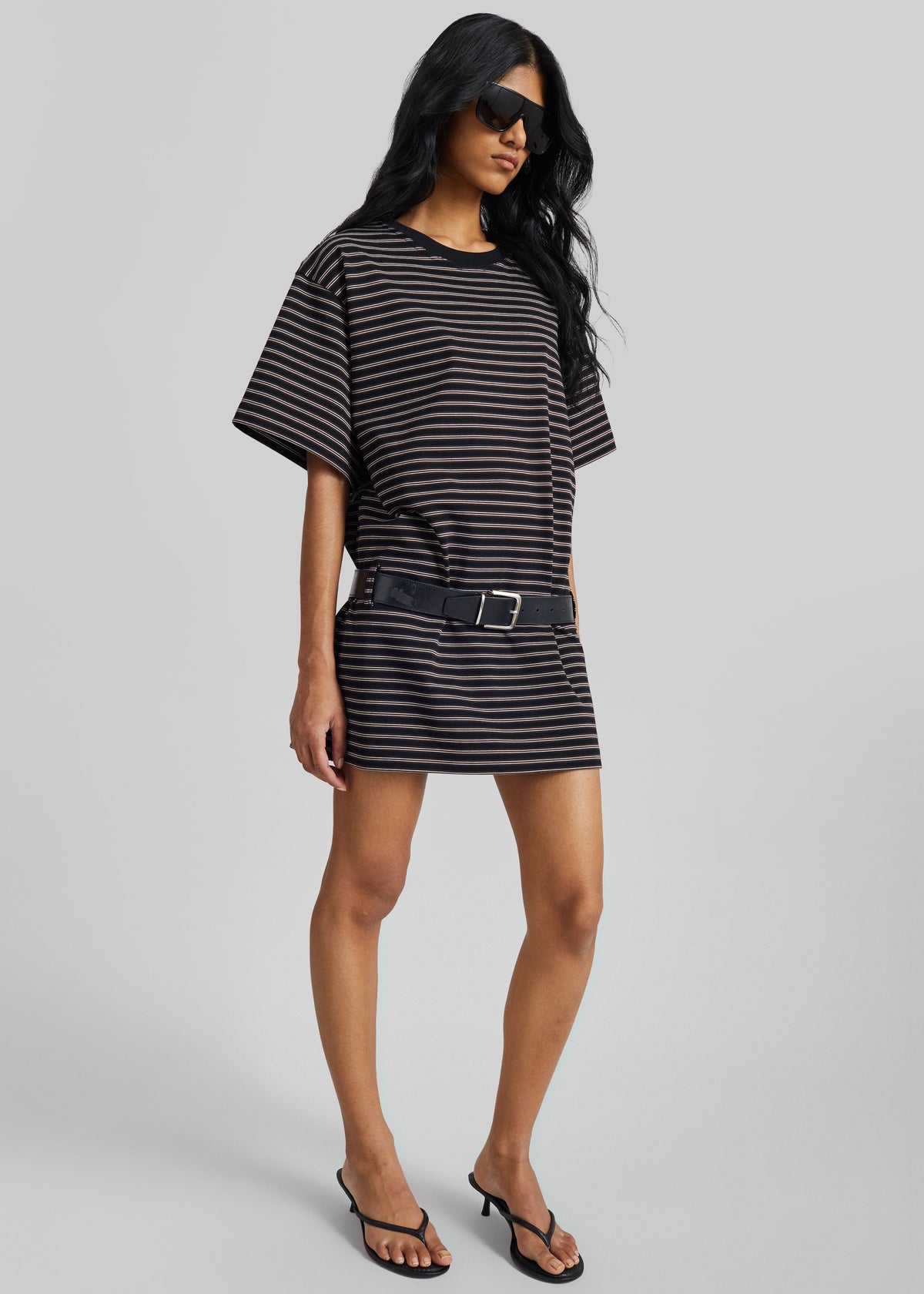 Hemse T-Shirt Dress - Black Multi Stripe – view 5 of 7