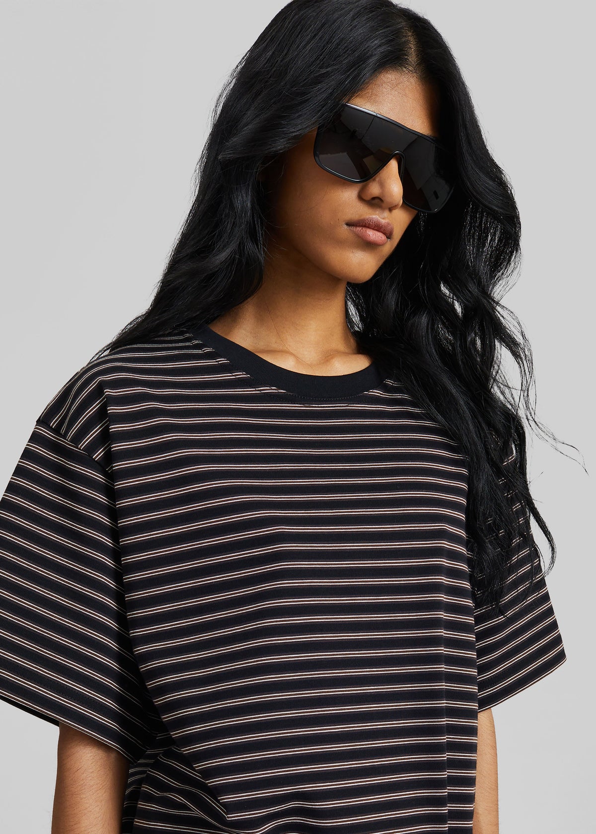 Hemse T-Shirt Dress - Black Multi Stripe – view 3 of 7